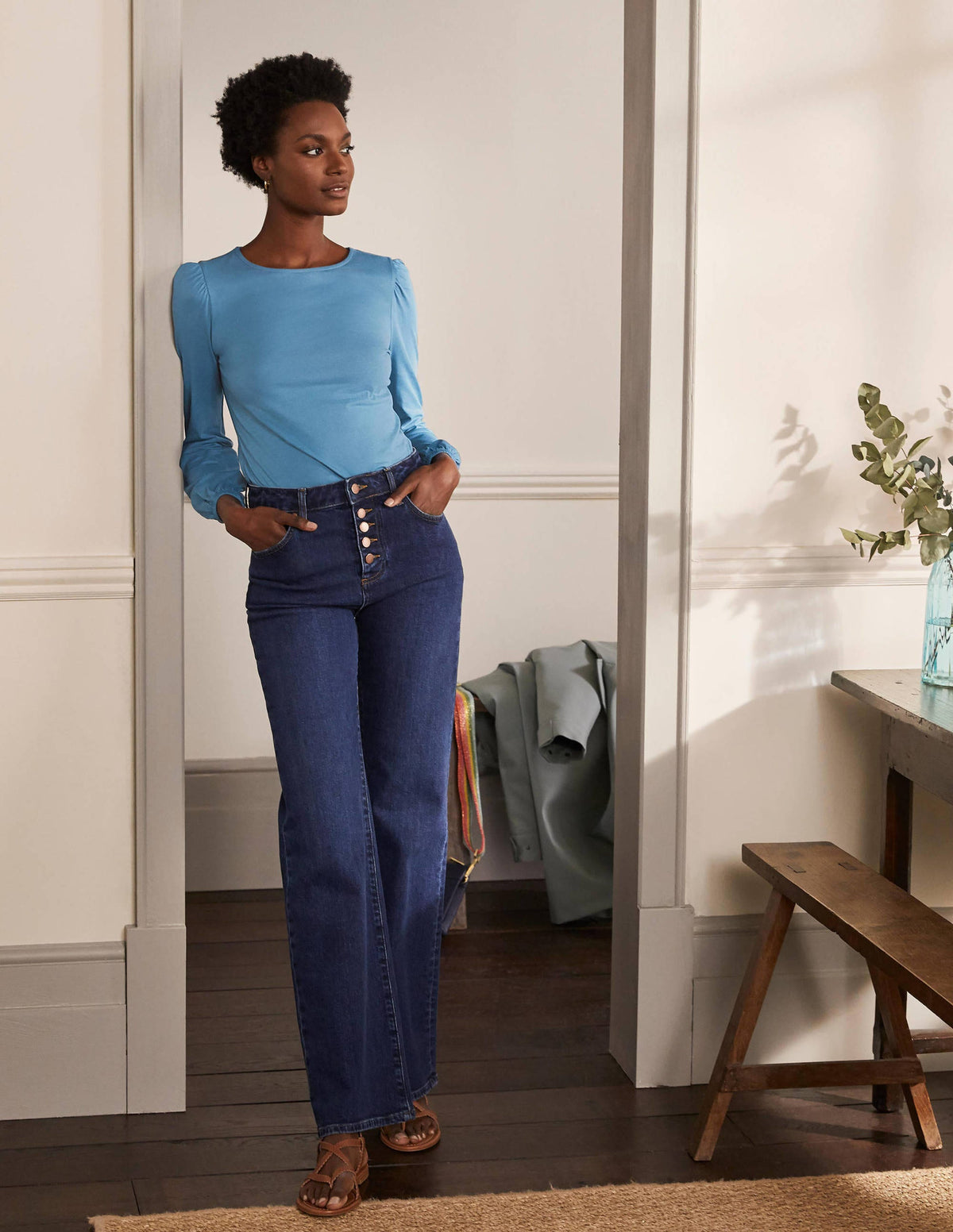 Supersoft Long Sleeve Top-Azure - Image 4