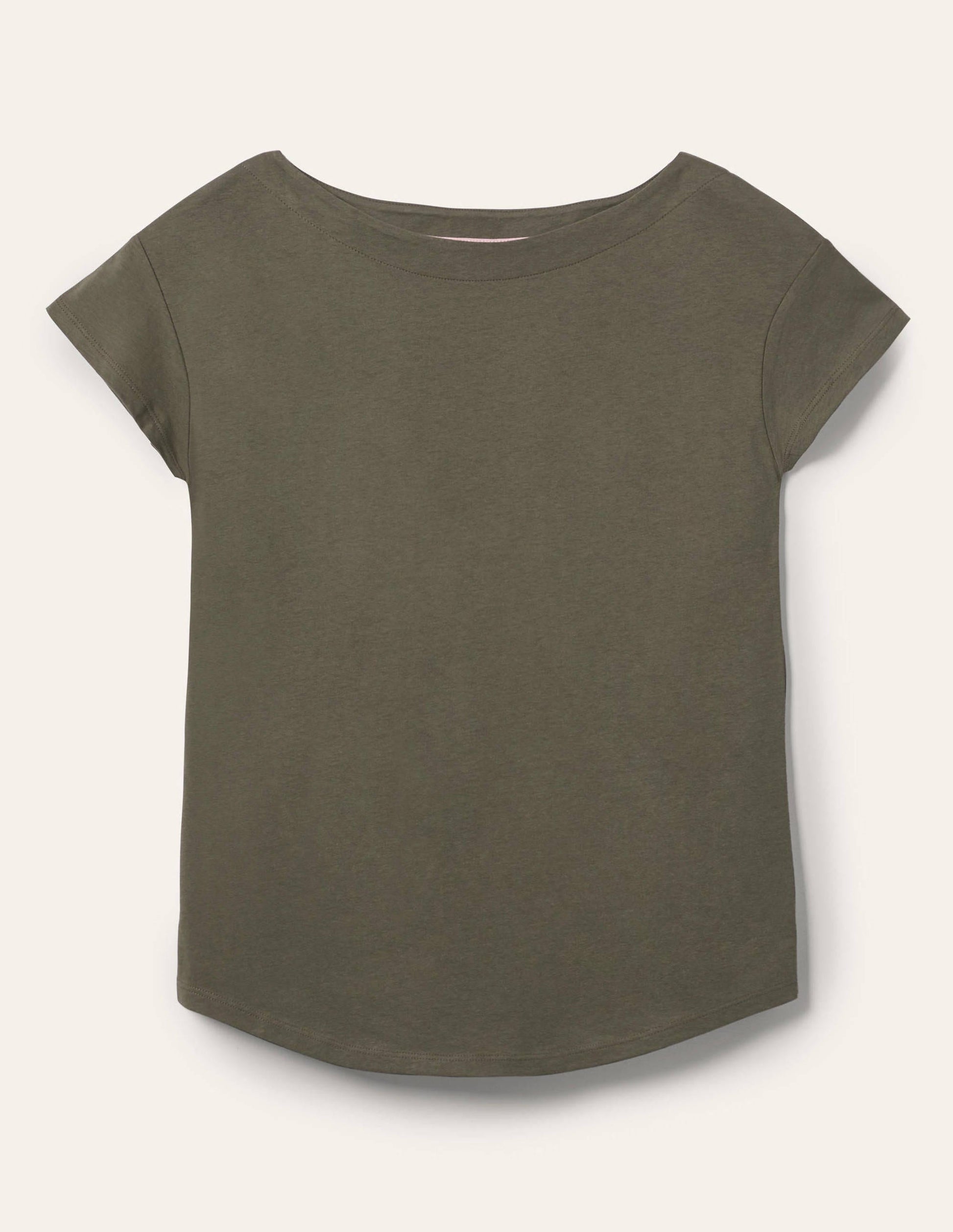 Supersoft Boat Neck T-Shirt-Classic Khaki-5