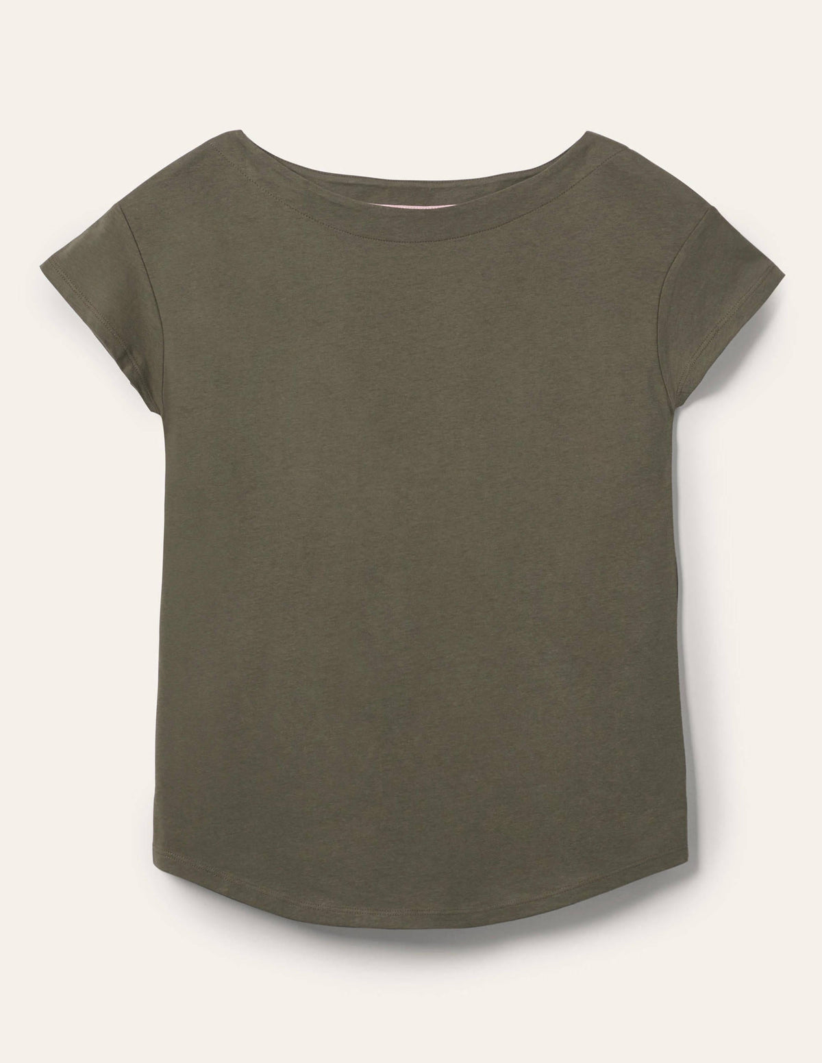 Supersoft Boat Neck T-Shirt-Classic Khaki - Image 5