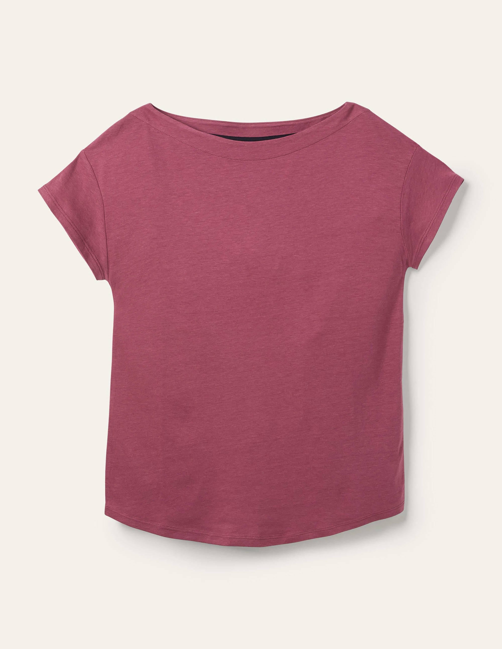 Supersoft Boat Neck T-Shirt-Figgy Pudding - Image 5