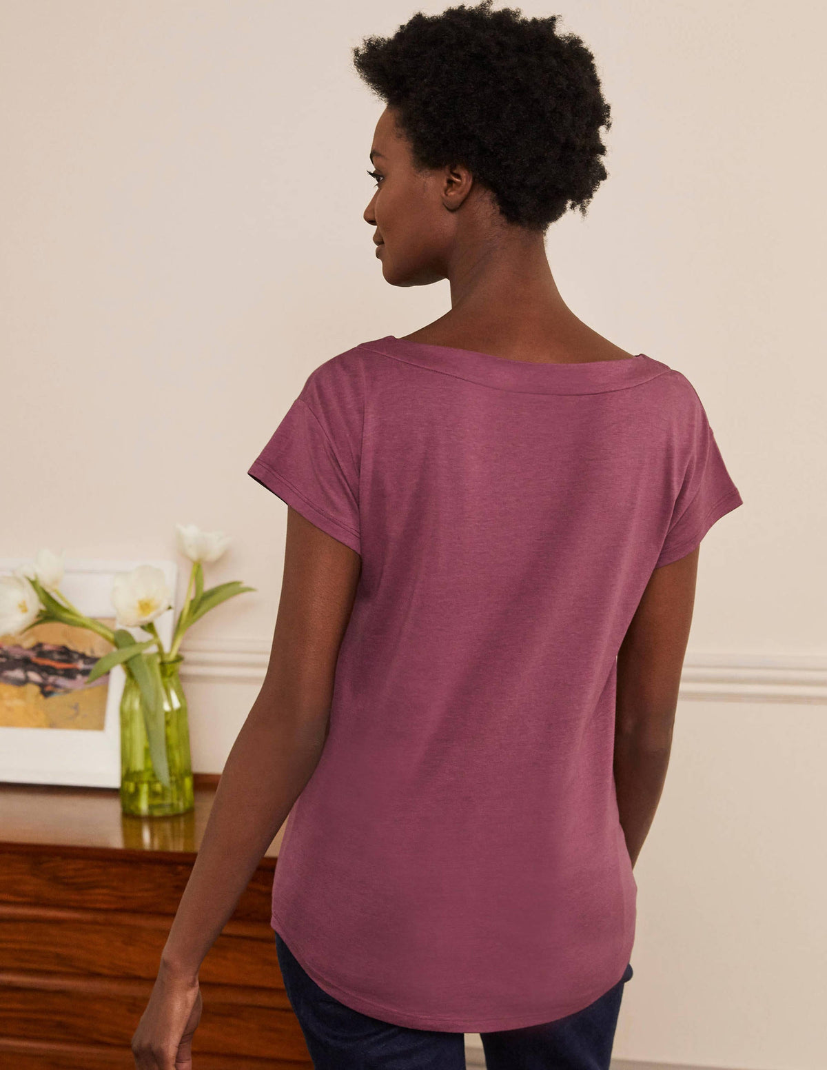 Supersoft Boat Neck T-Shirt-Figgy Pudding-3
