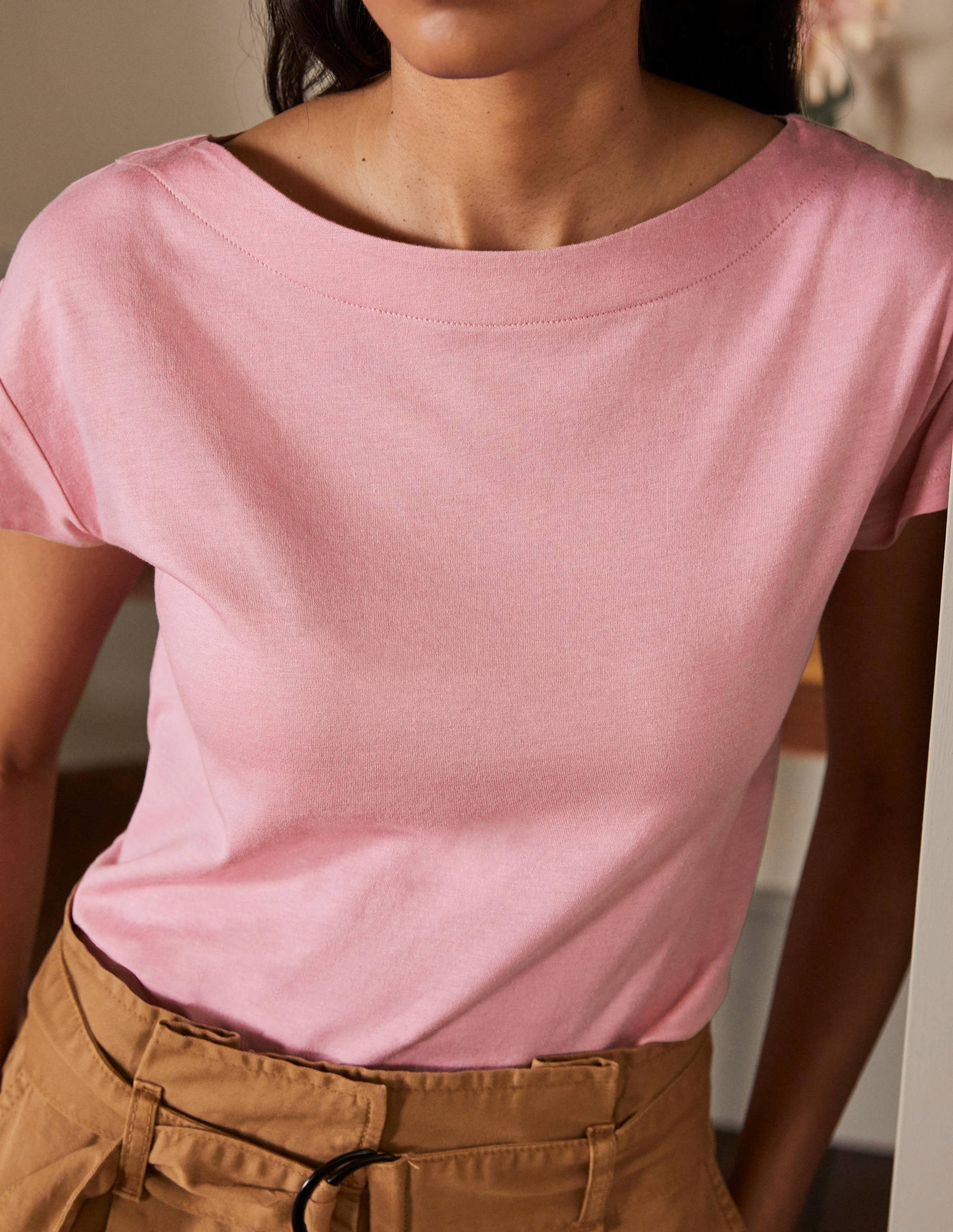 Supersoft Boat Neck T-Shirt-Formica Pink - Image 2