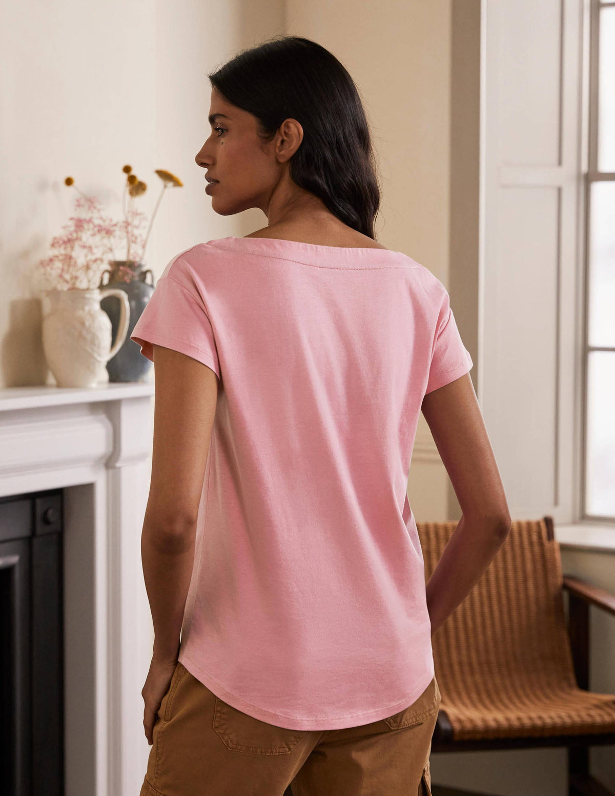 Supersoft Boat Neck T-Shirt-Formica Pink-3