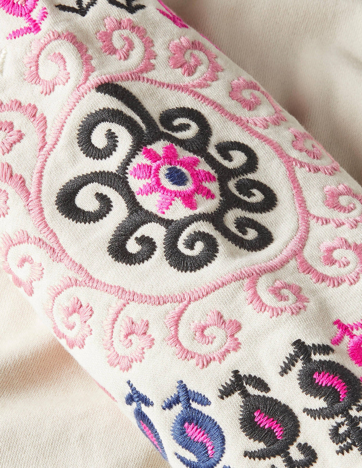 Interest Sweatshirt-Ivory, Multi Embroidery-6