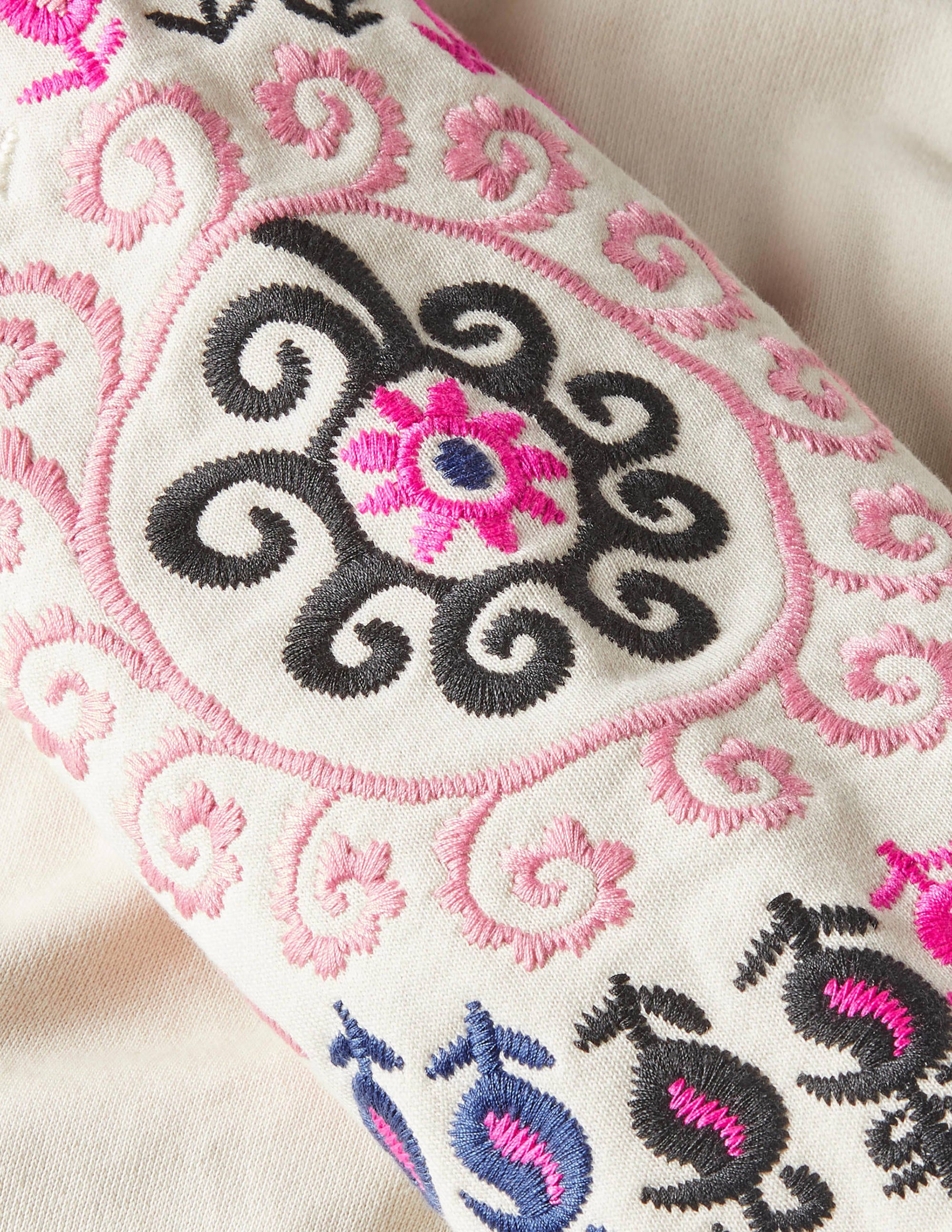 Interest Sweatshirt-Ivory, Multi Embroidery - Image 6