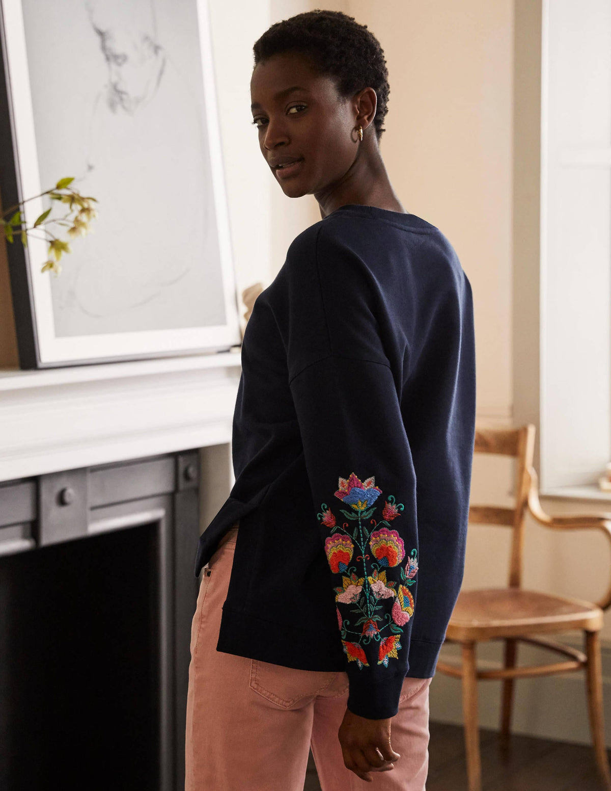 Interest Sweatshirt-Navy - Image 1