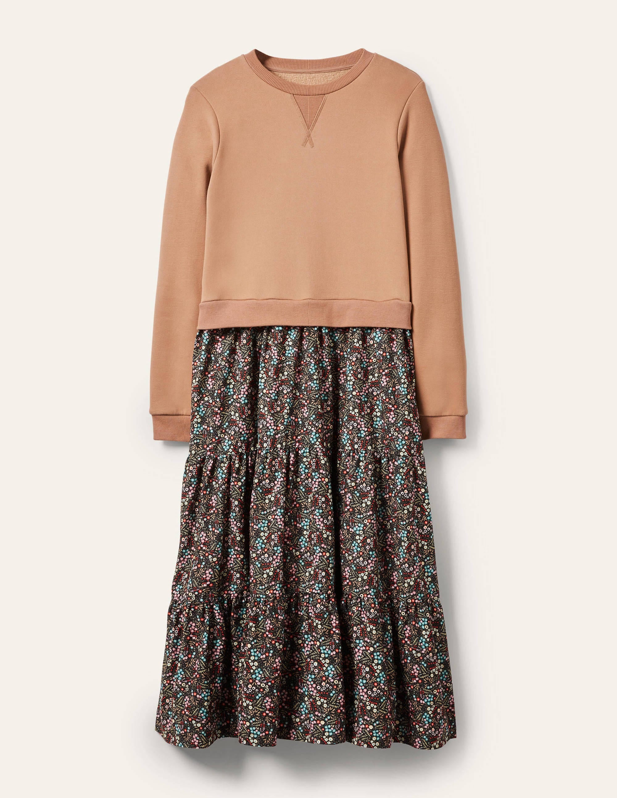Woven Mix Tiered Dress-Ginger, Enchanting Forest - Image 5