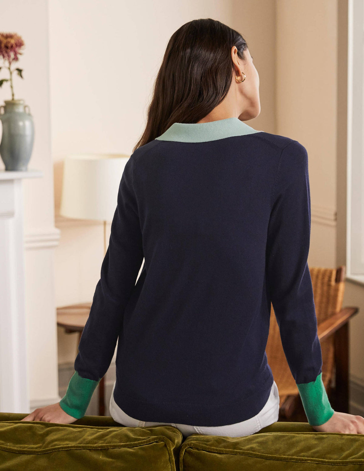 Collar Jumper-Navy-3