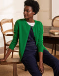 Cashmere Cardigan-Emerald Green
