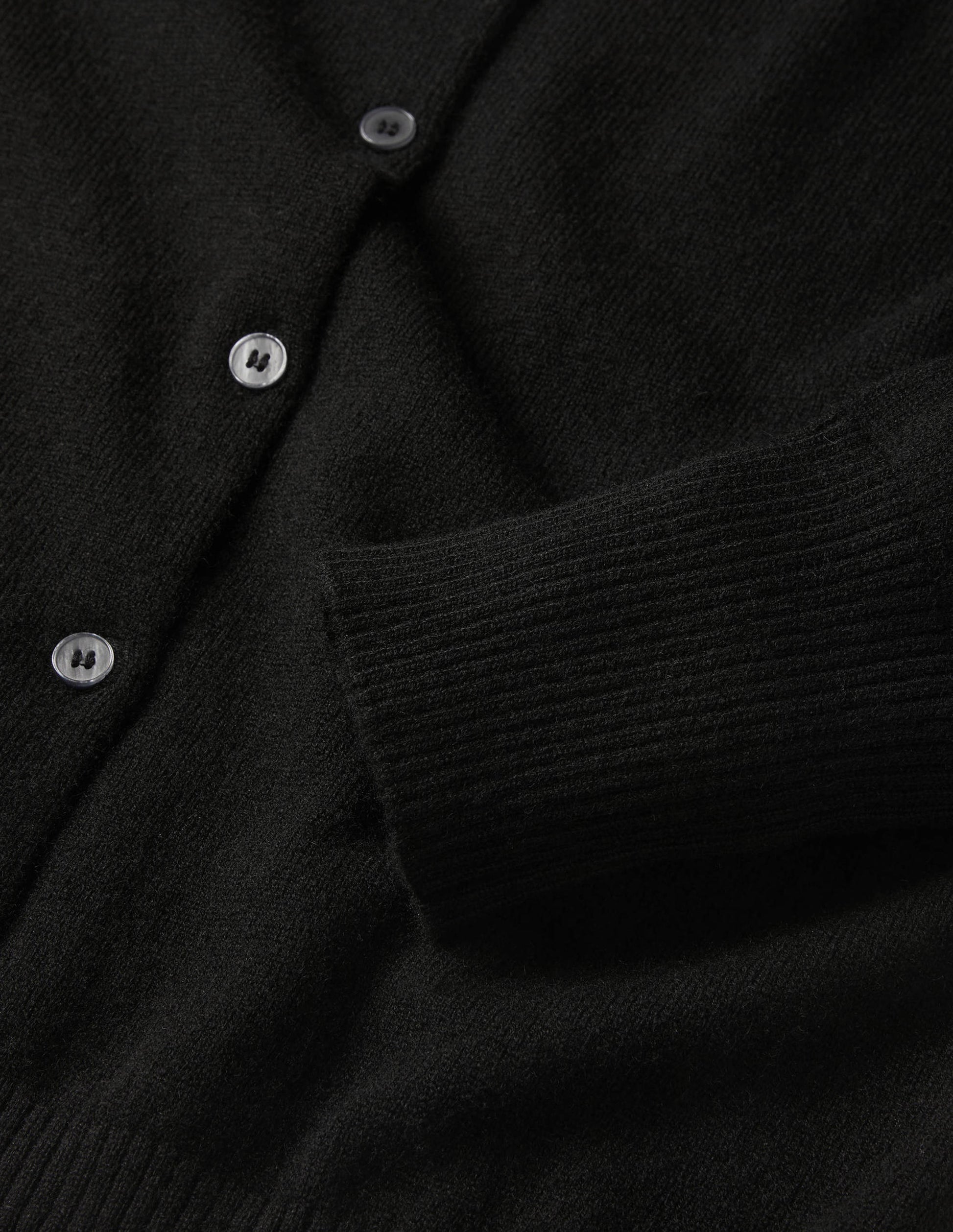 Cashmere Cropped Cardigan-Black-6