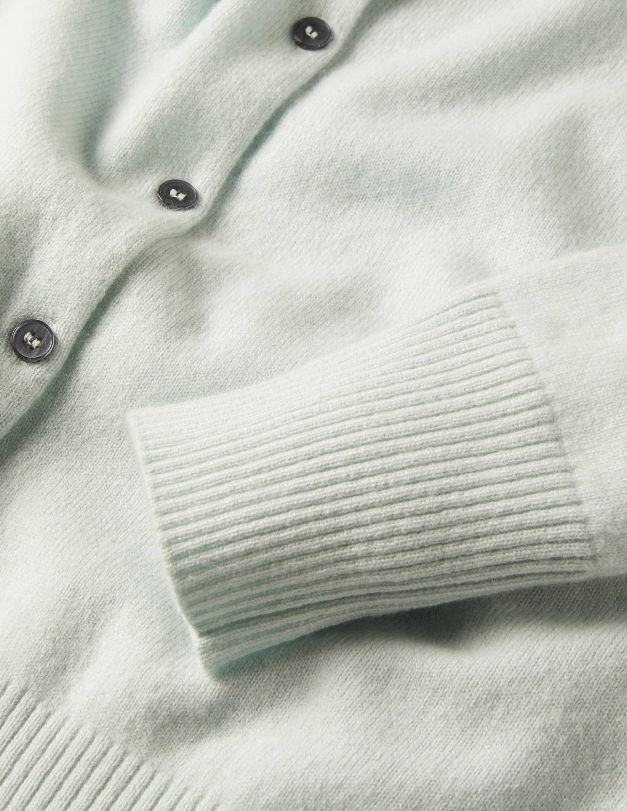 Cashmere Cropped Cardigan-Mint Blue - Image 6