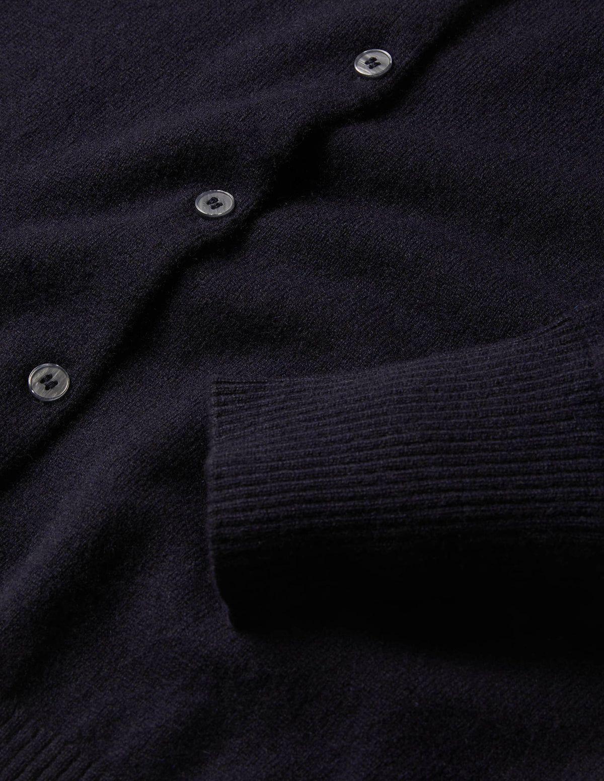 Cashmere Cropped Cardigan-Navy - Image 6