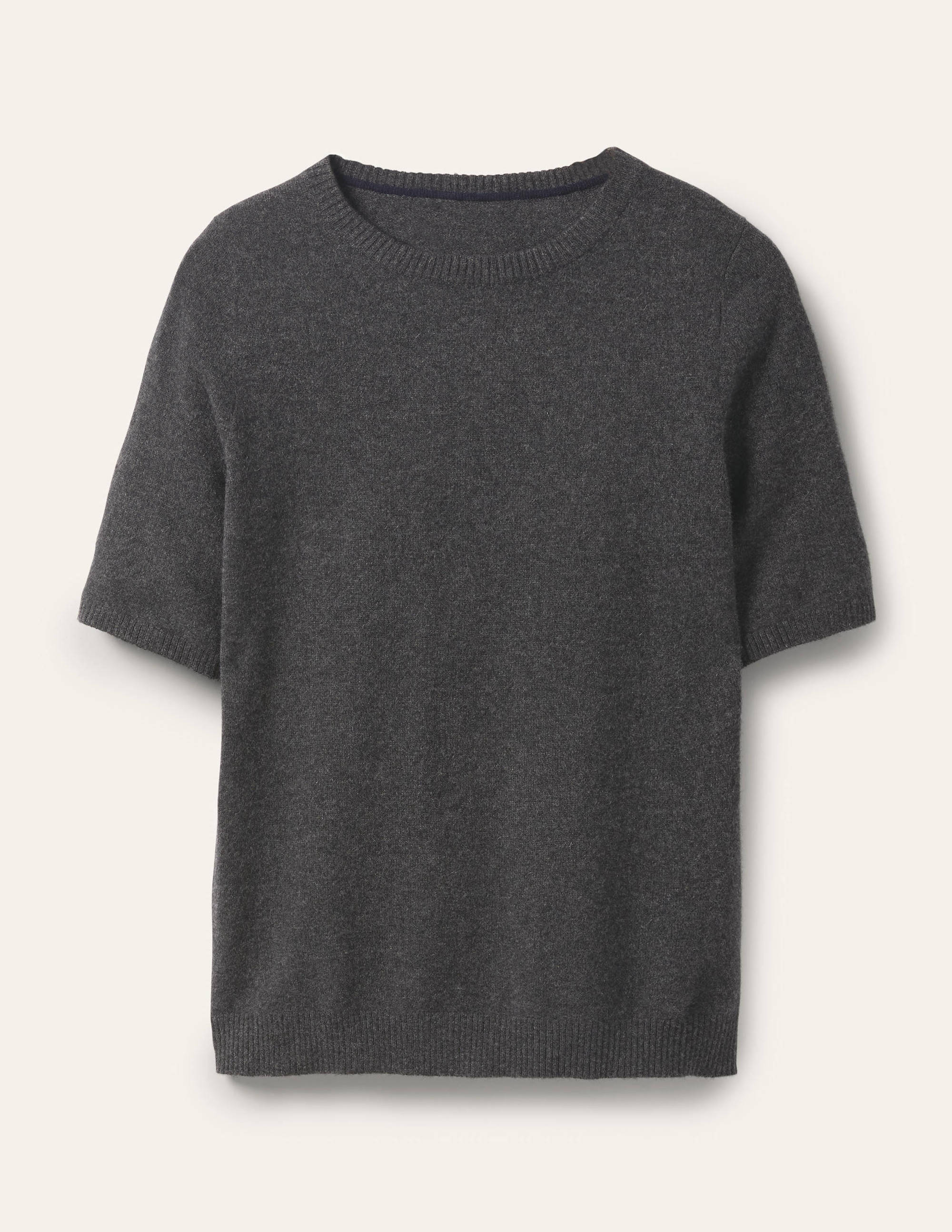 Cashmere Knitted Top-Charcoal Melange - Image 5