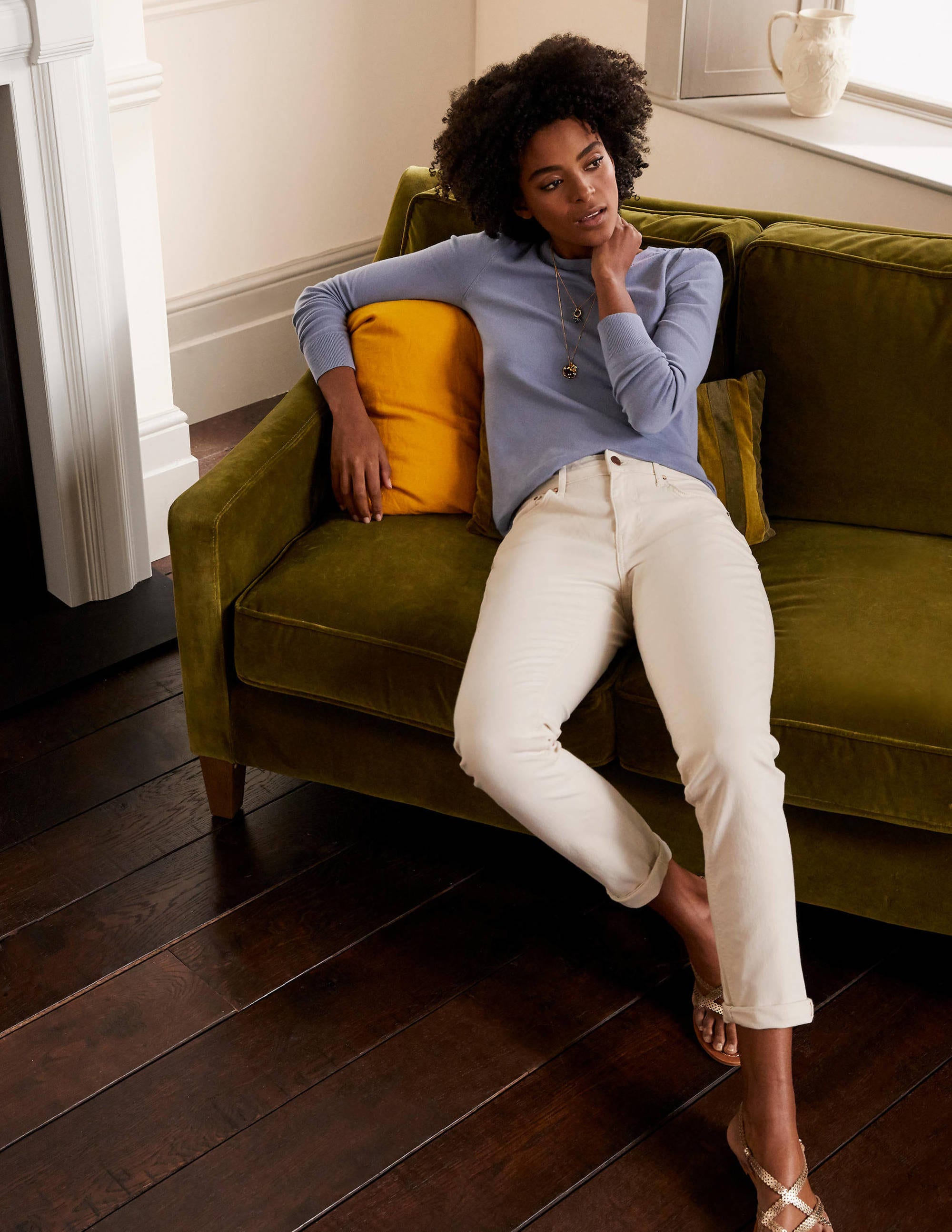 Cotton Crew Neck Jumper-River - Image 4