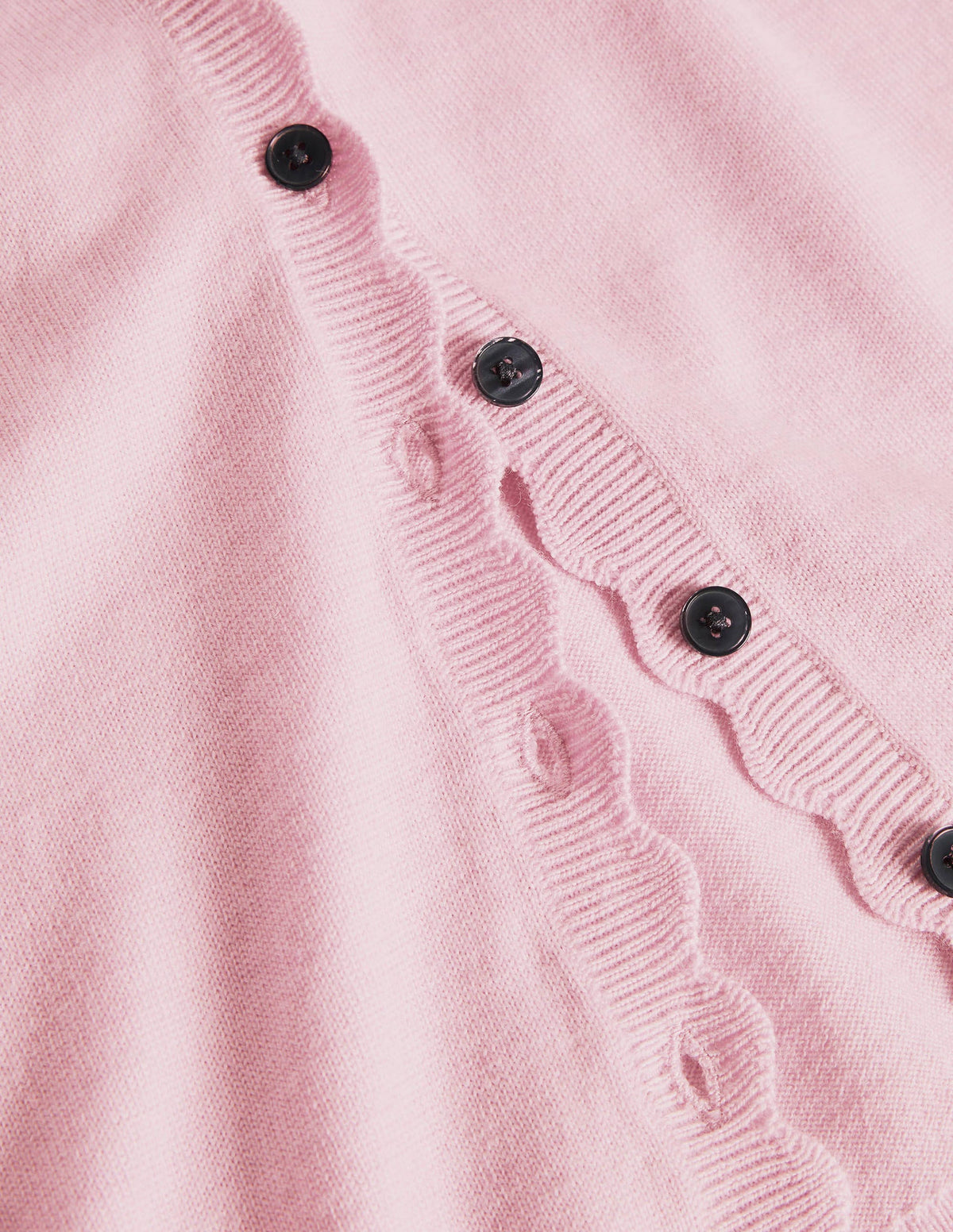 Merino Scallop Trim Cardigan-Coconut Ice-7