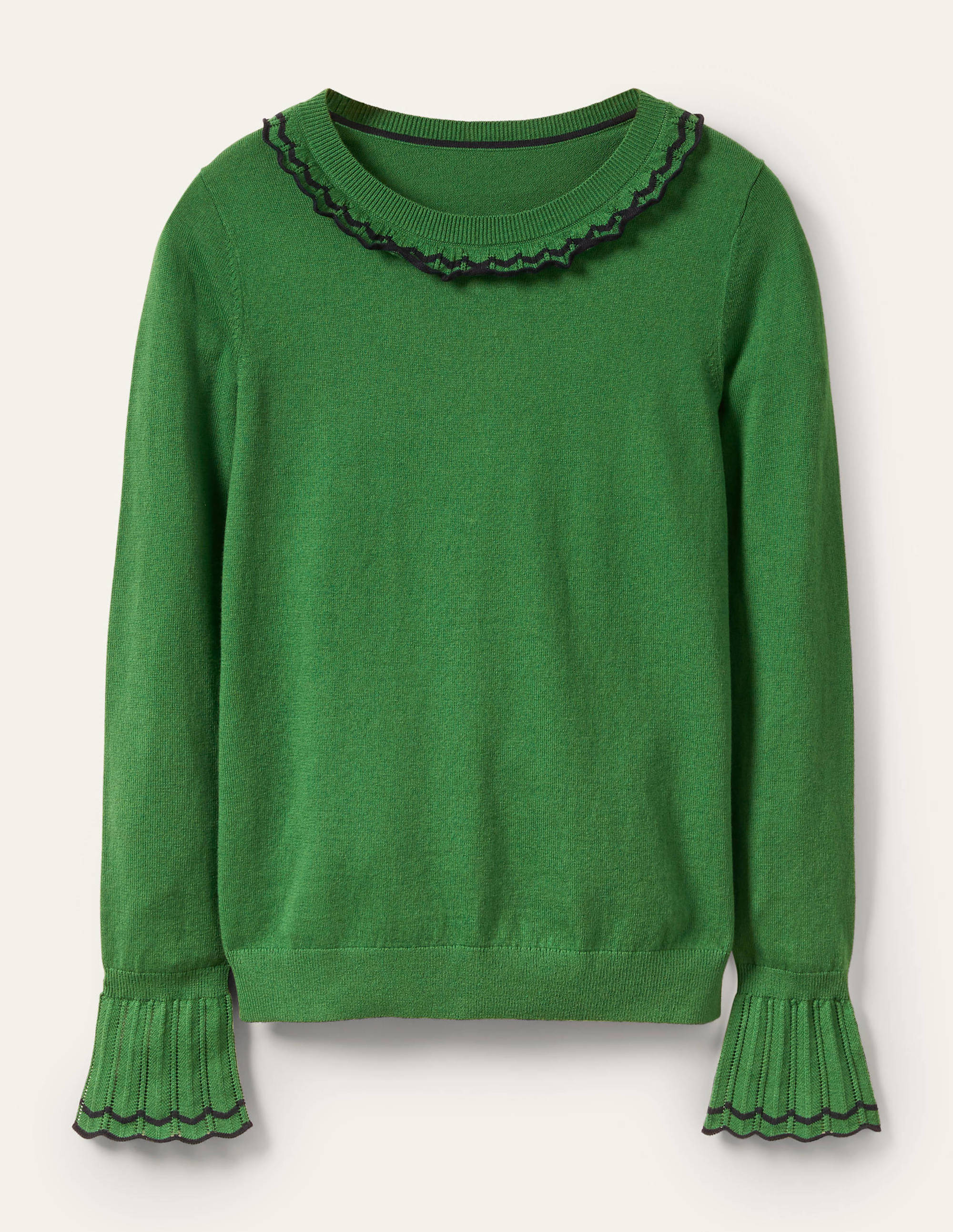 Aimee Pointelle Jumper-Conifer - Image 5