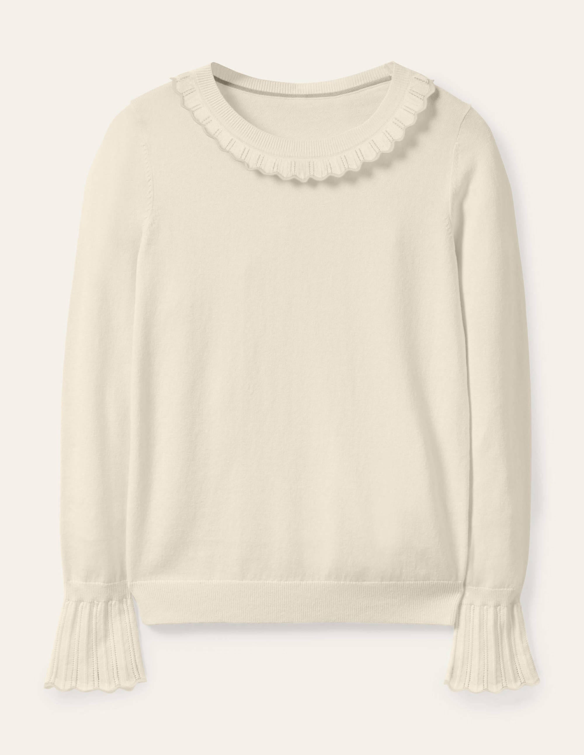 Aimee Pointelle Jumper-Ivory - Image 5