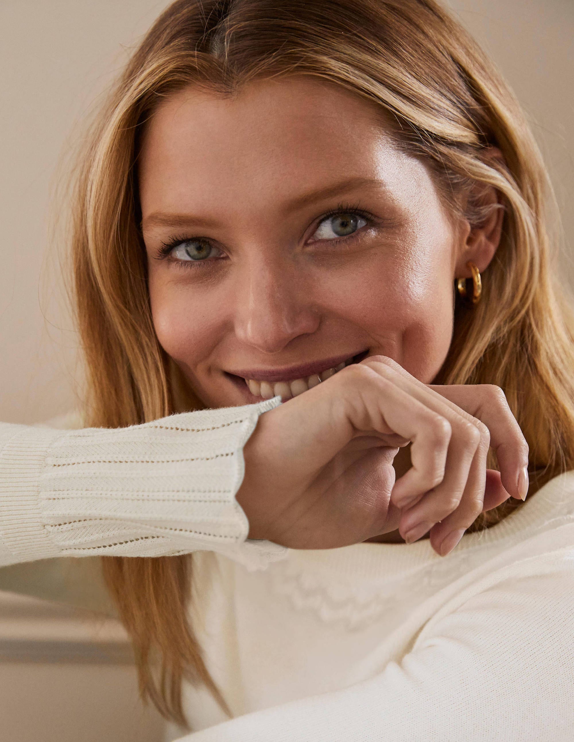 Aimee Pointelle Jumper-Ivory - Image 2