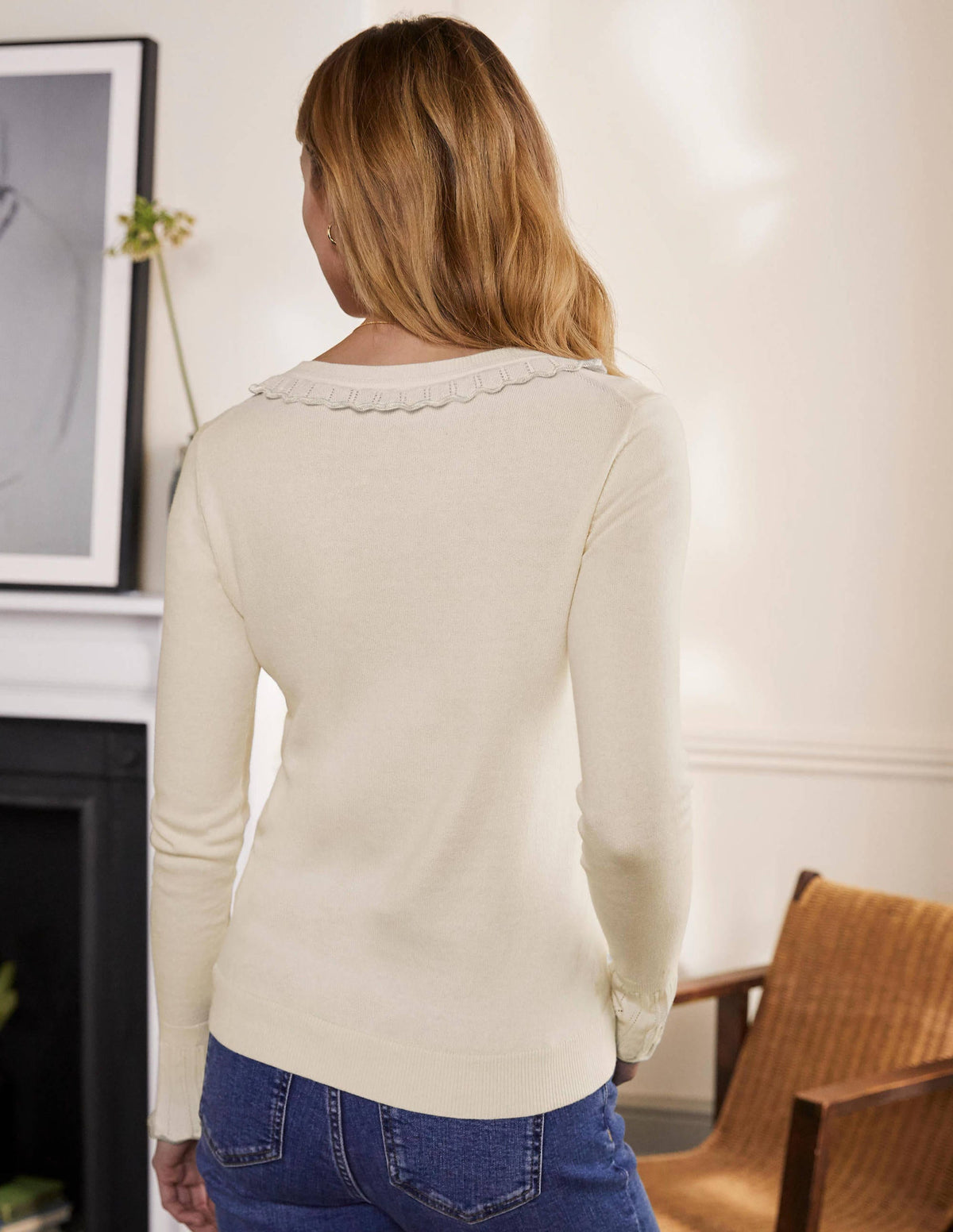 Aimee Pointelle Jumper-Ivory - Image 3