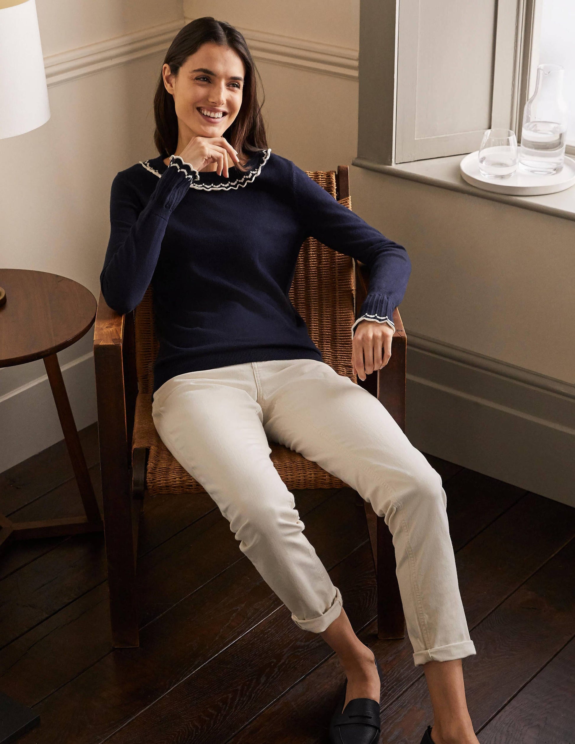 Aimee Pointelle Jumper-Navy-4