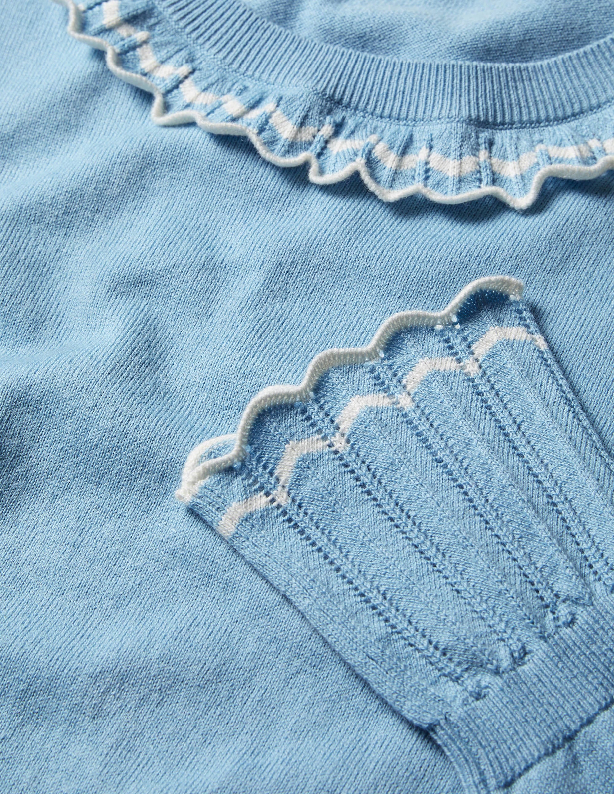 Aimee Pointelle Jumper-Frosted Blue - Image 5