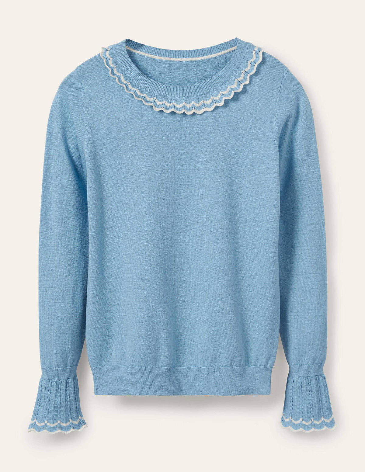 Aimee Pointelle Jumper-Frosted Blue - Image 6