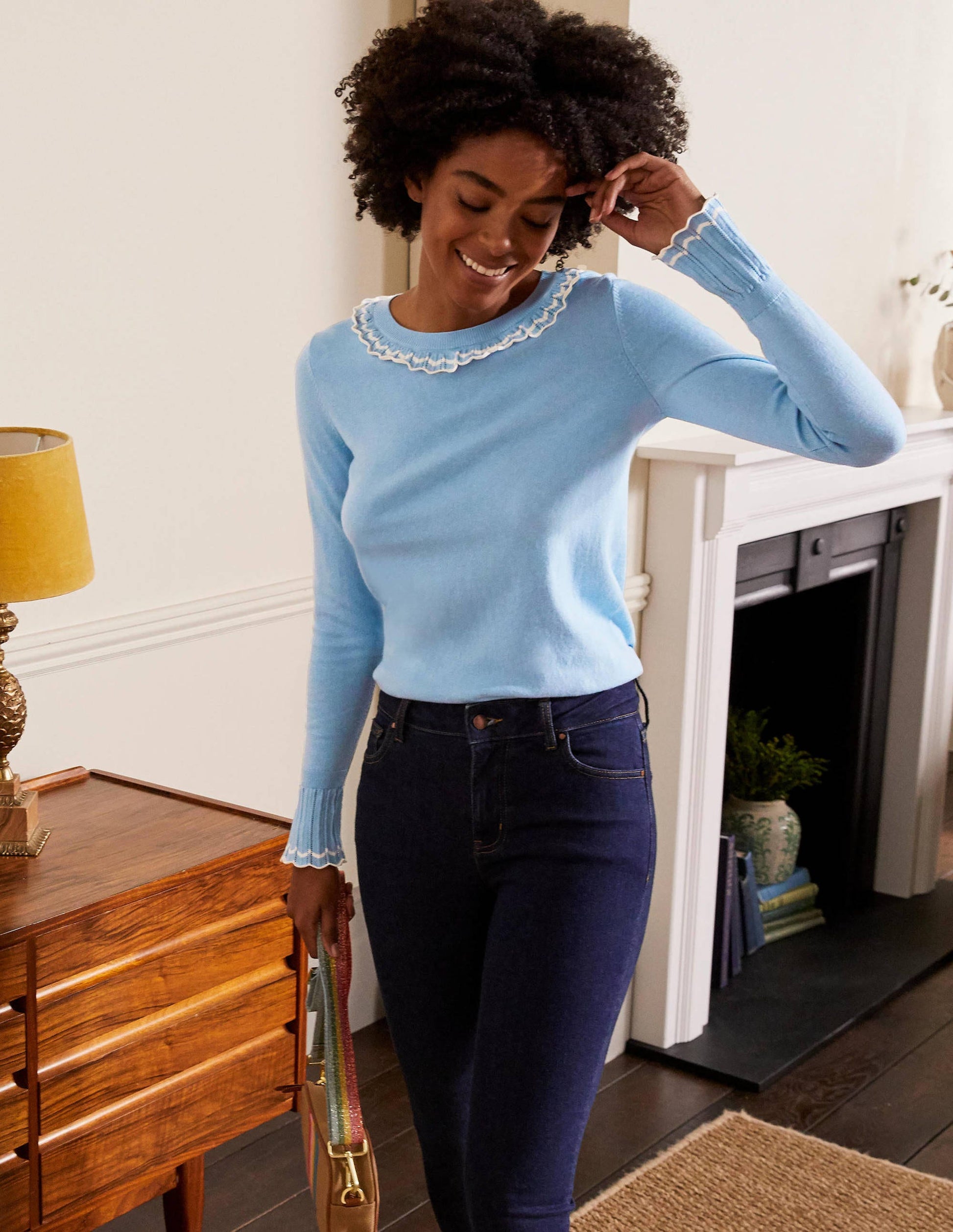 Aimee Pointelle Jumper-Frosted Blue-1