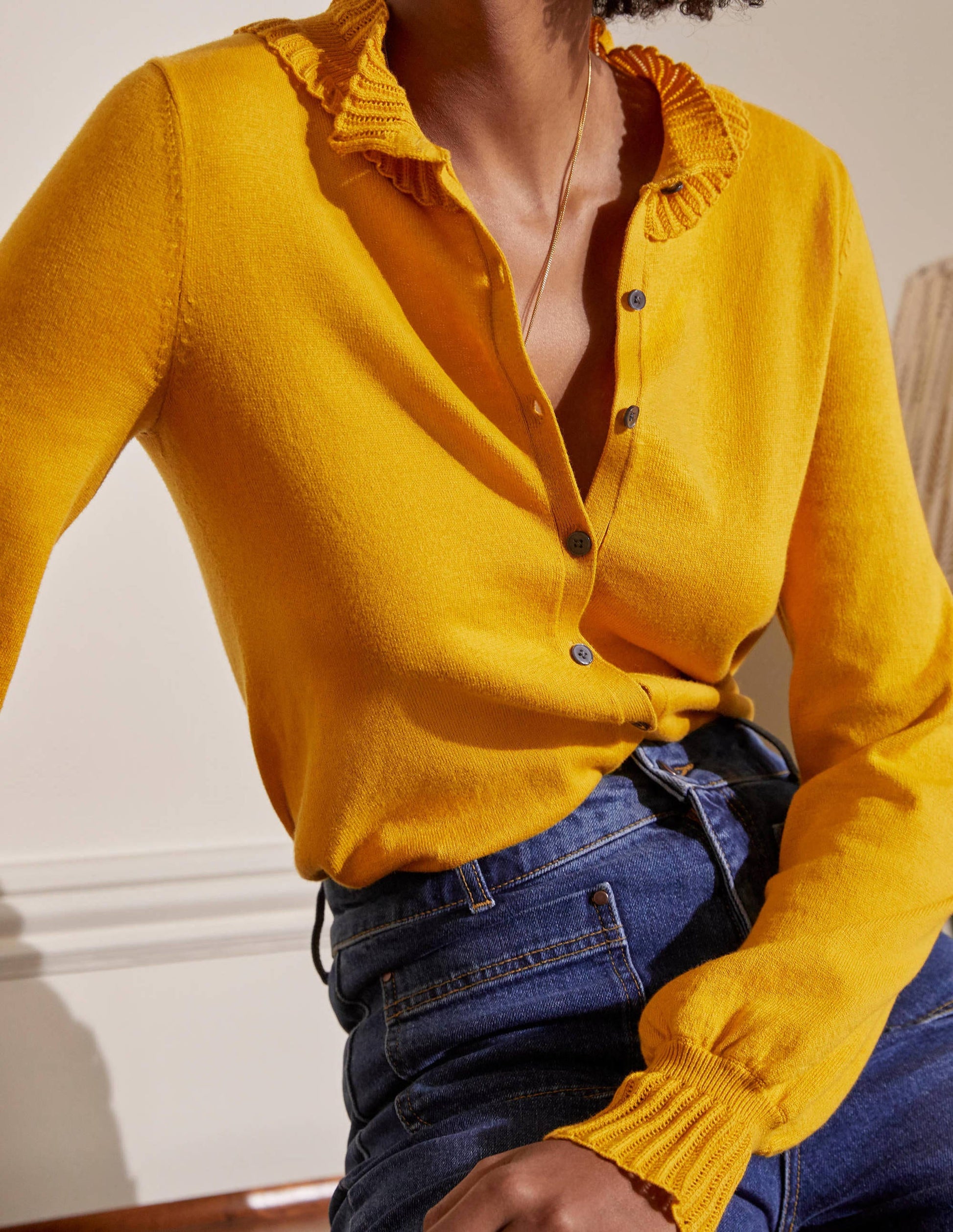 Frederica Pointelle Cardigan-Tuscan Sun-2