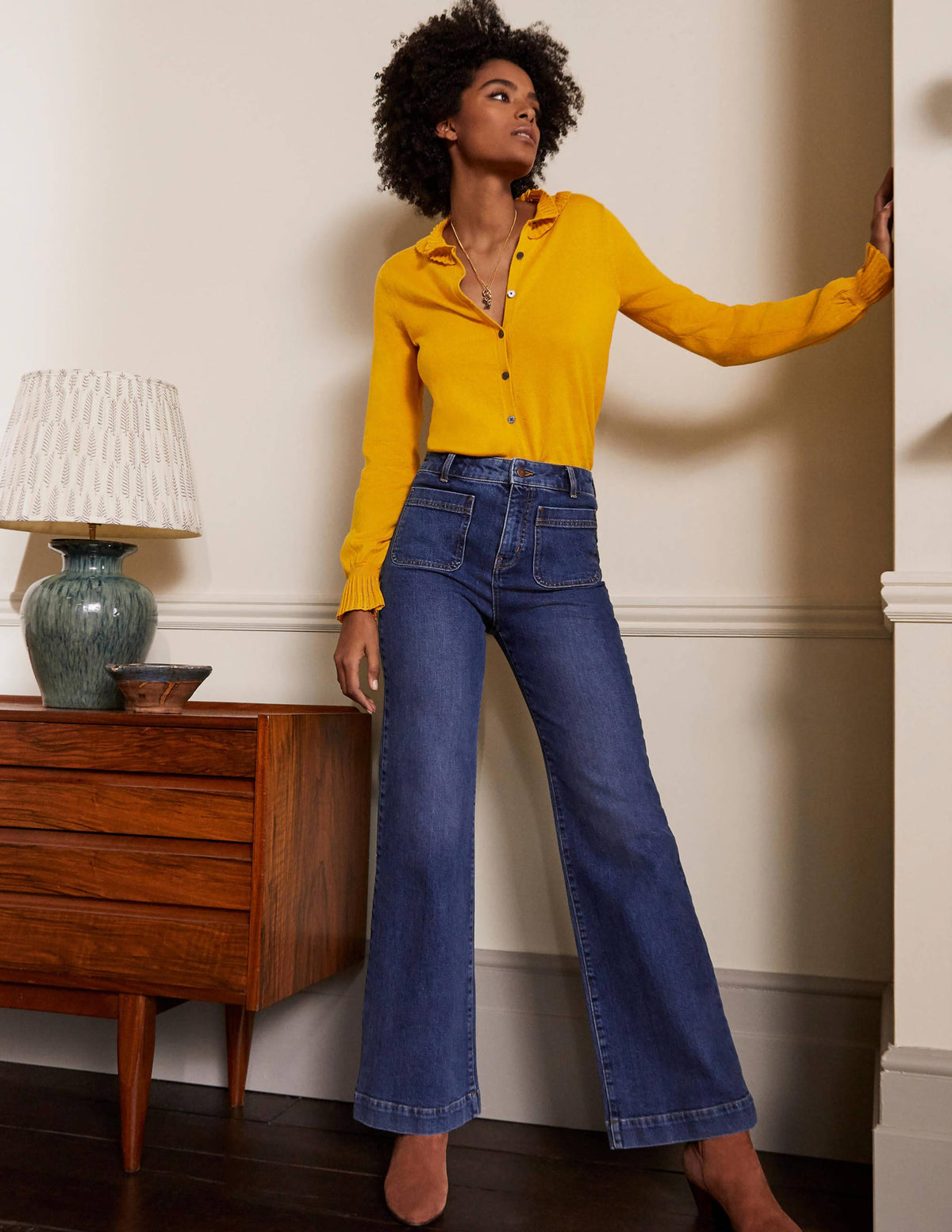 Frederica Pointelle Cardigan-Tuscan Sun - Image 4