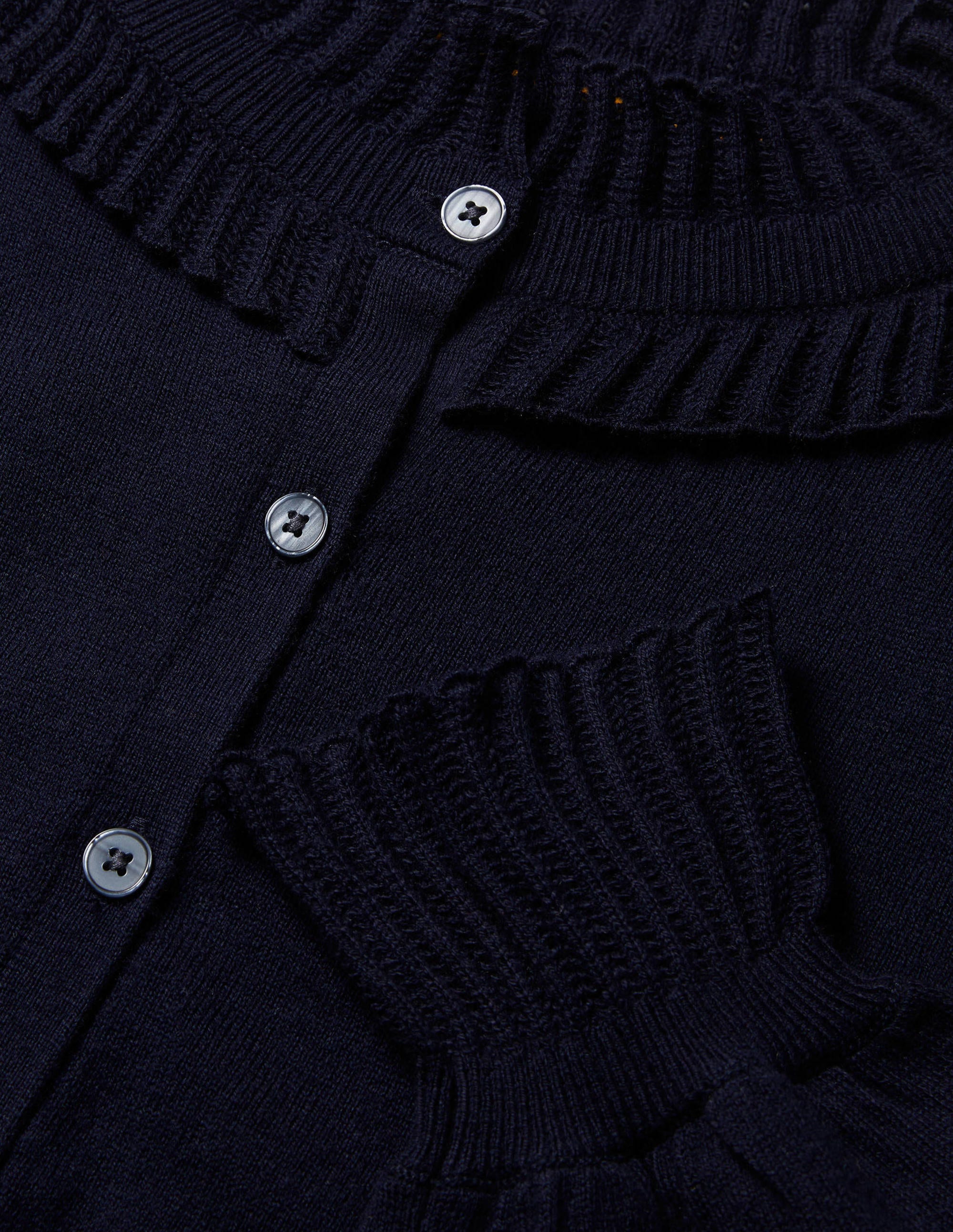 Frederica Pointelle Cardigan-Navy - Image 6