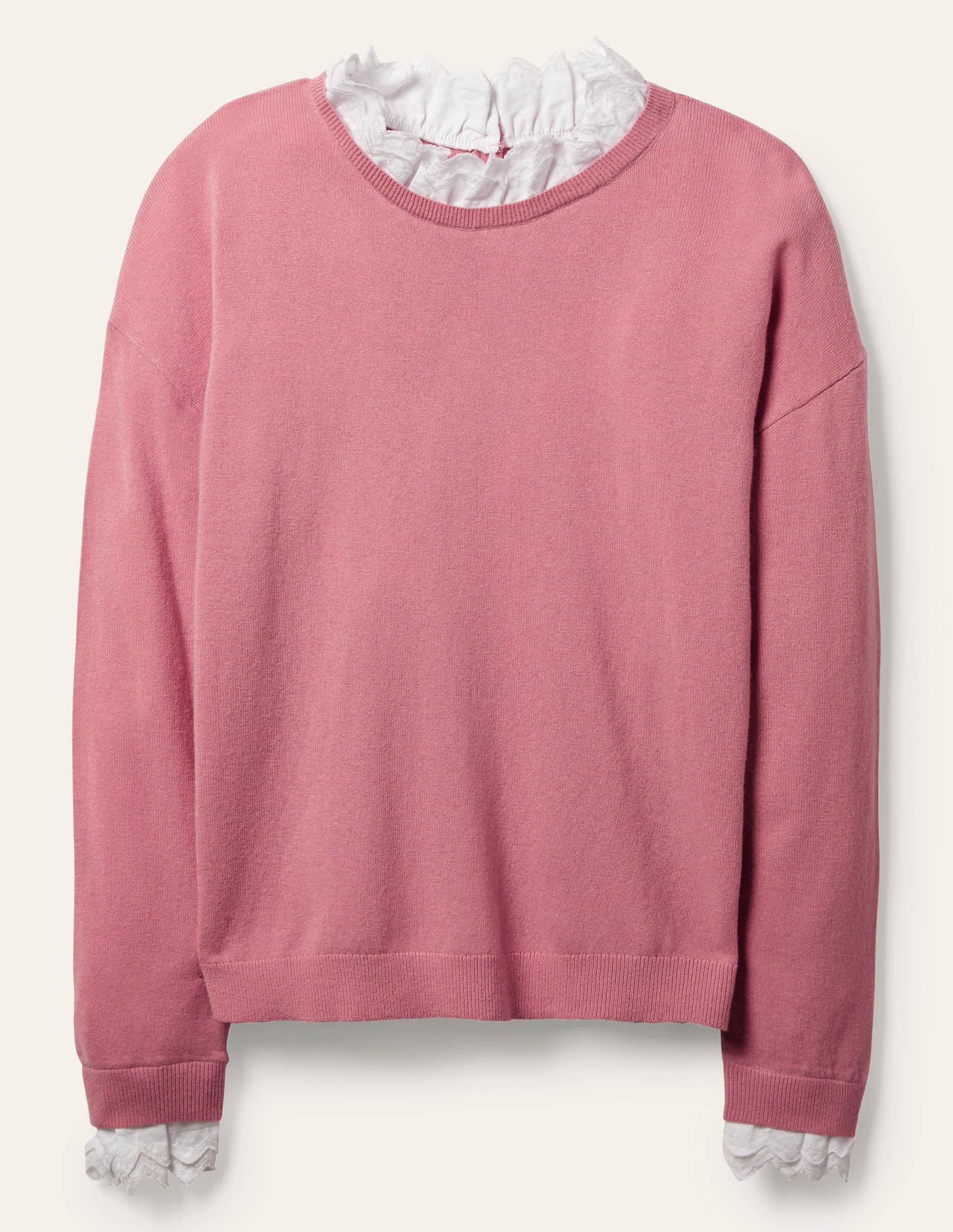 Lydia Woven Frill Jumper-Formica Pink - Image 6
