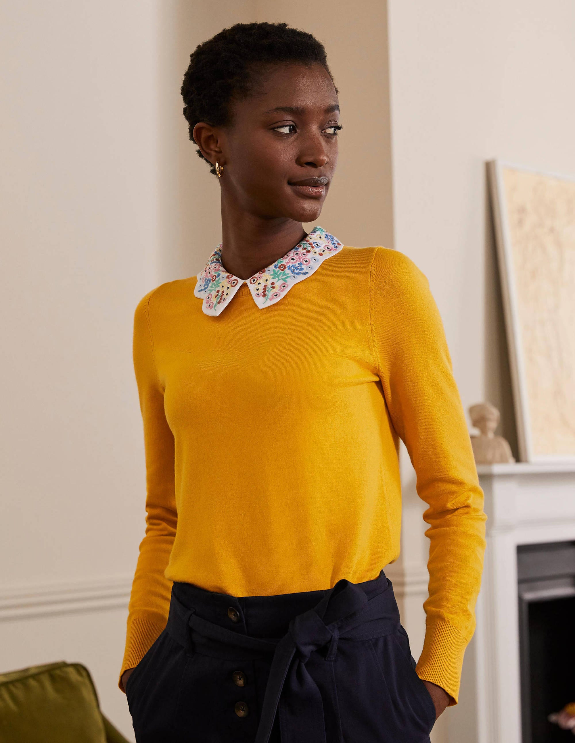Colette Collar Jumper-Tuscan Sun - Image 1
