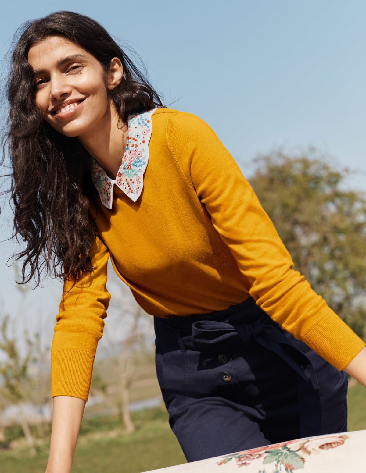 Colette Collar Jumper-Tuscan Sun - Image 6