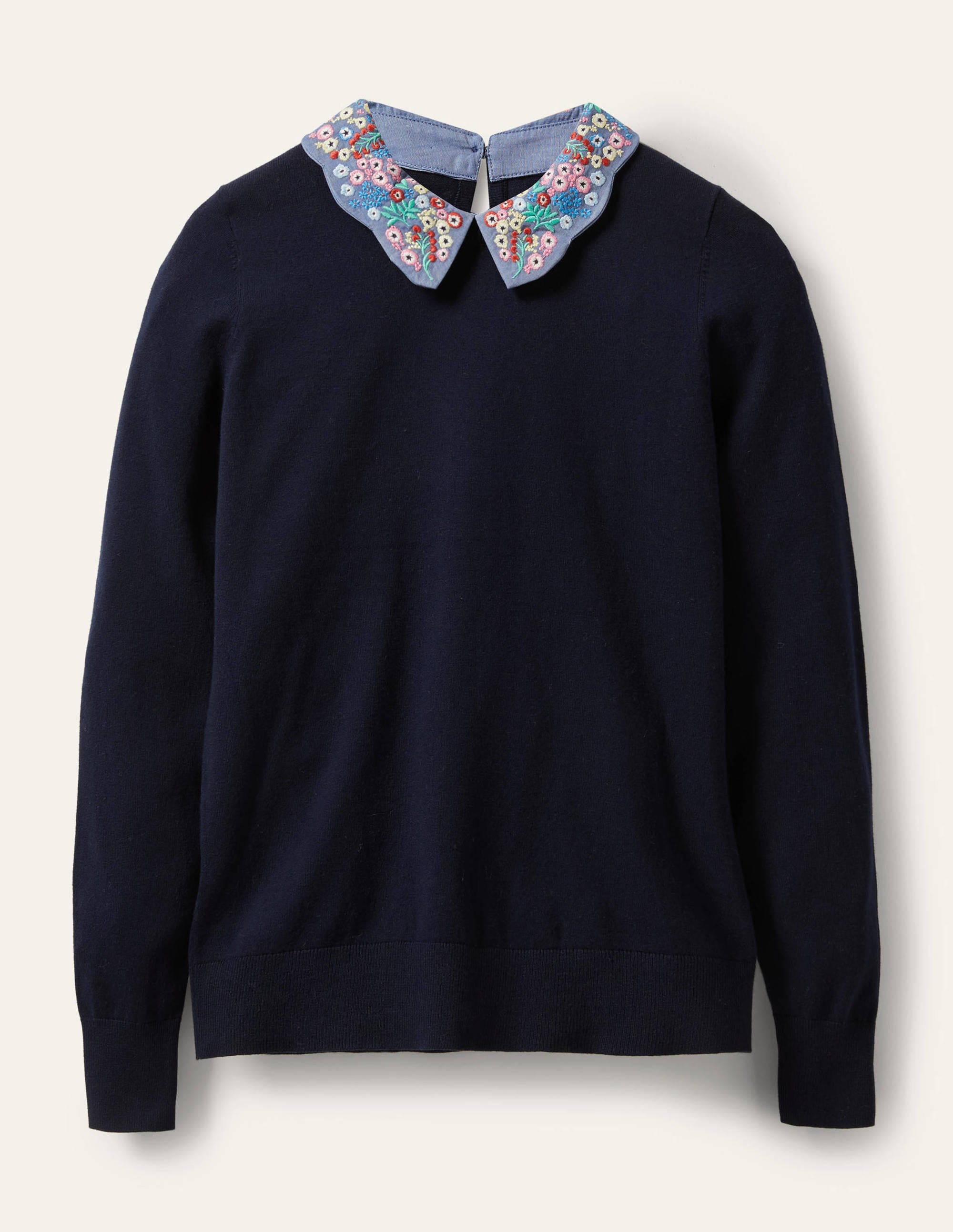Colette Collar Jumper-Navy - Image 5