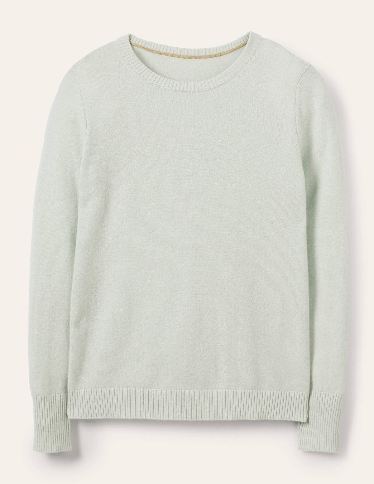 Cashmere Crew Neck Jumper-Mint Blue - Image 5