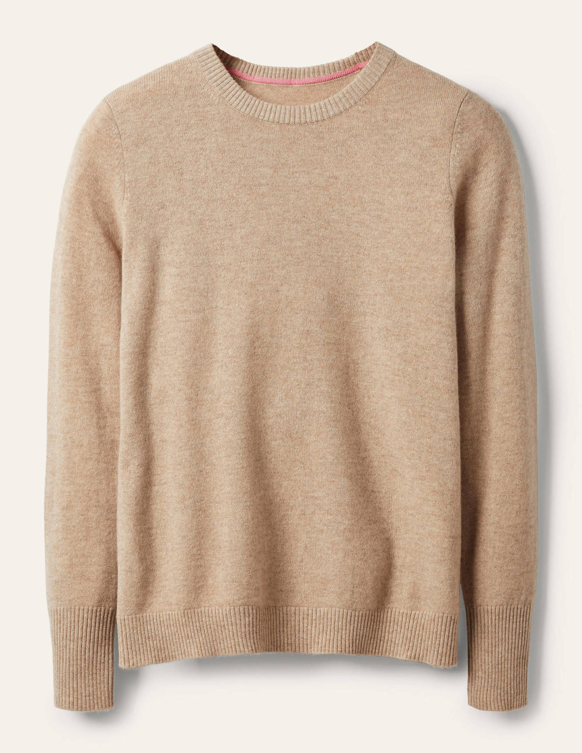 Cashmere Crew Neck Jumper-Chinchilla Melange - Image 5