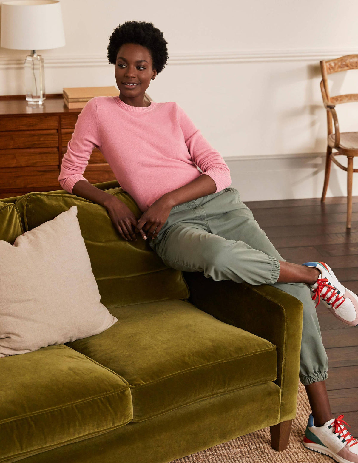 Cashmere Crew Neck Jumper-Formica Pink - Image 4
