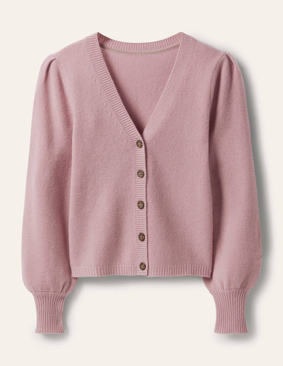 Cashmere Pleat Detail Cardigan-Violet Purple-5