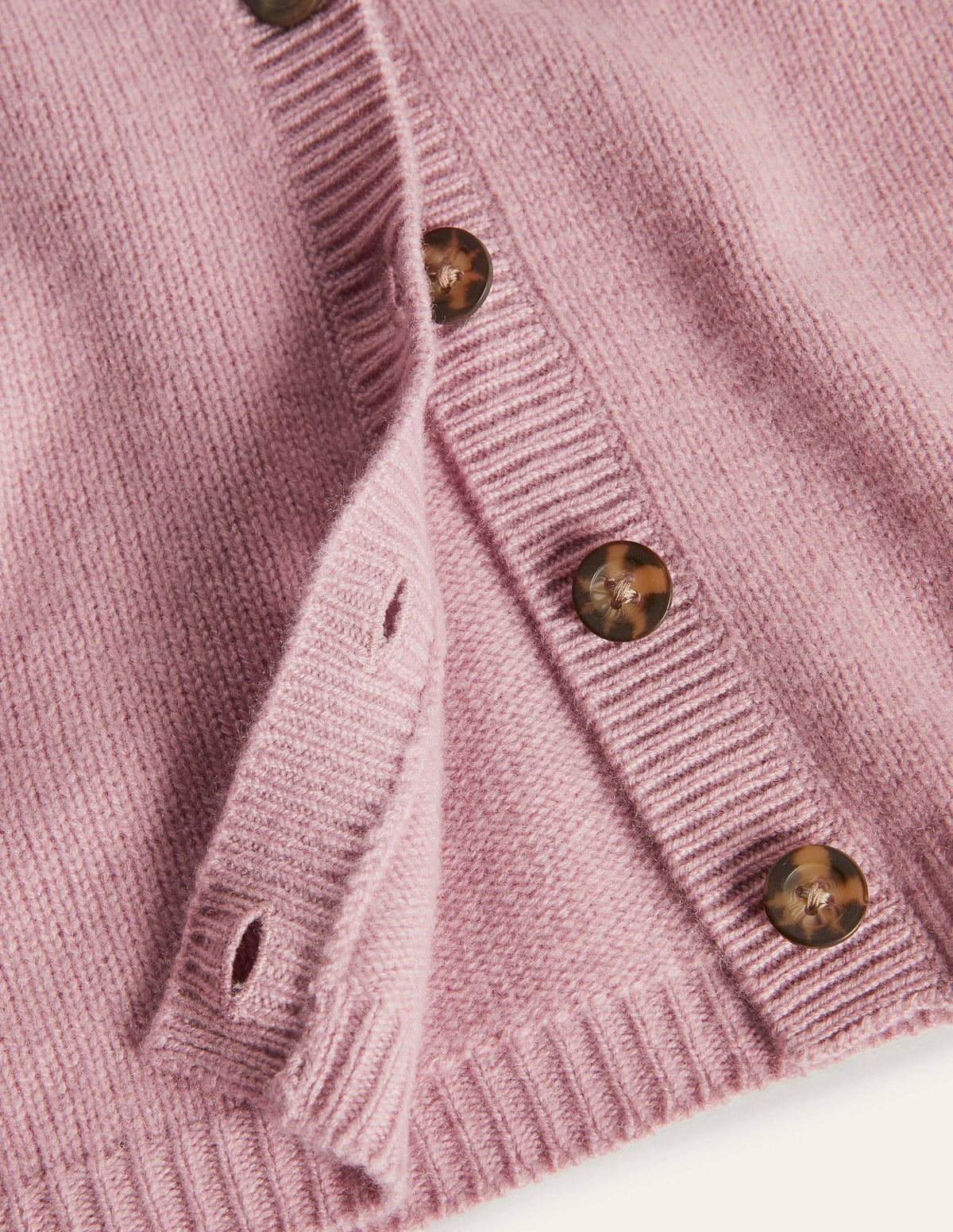 Cashmere Pleat Detail Cardigan-Violet Purple-6