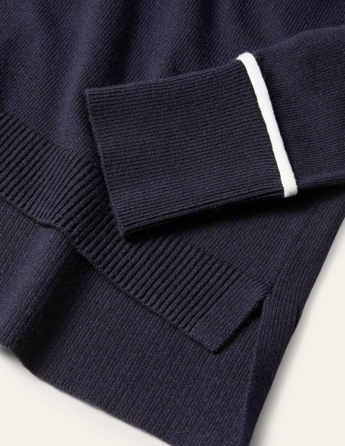 V-neck Relaxed Cardigan-Navy-6