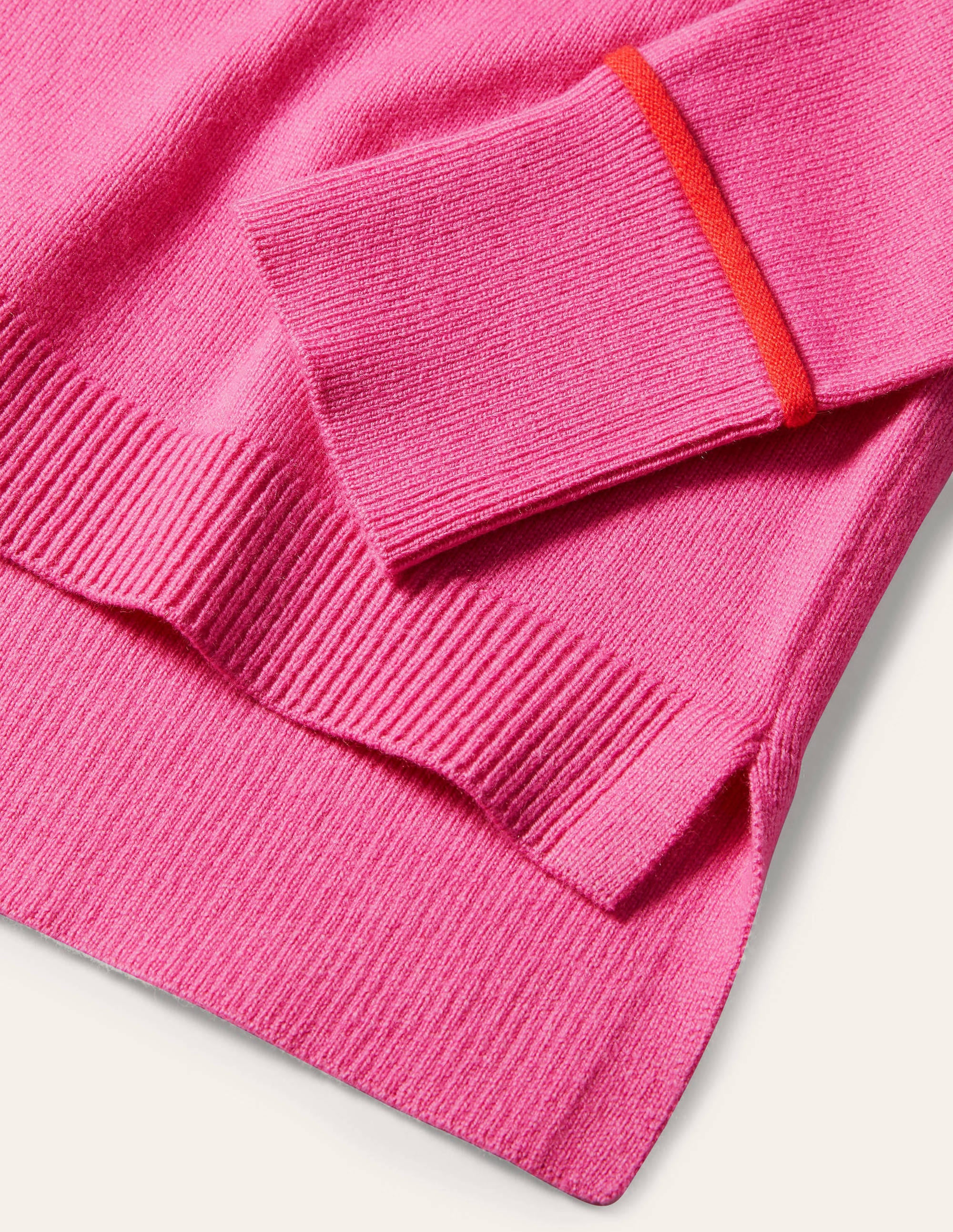 V-neck Relaxed Cardigan-Candy Pink - Image 6