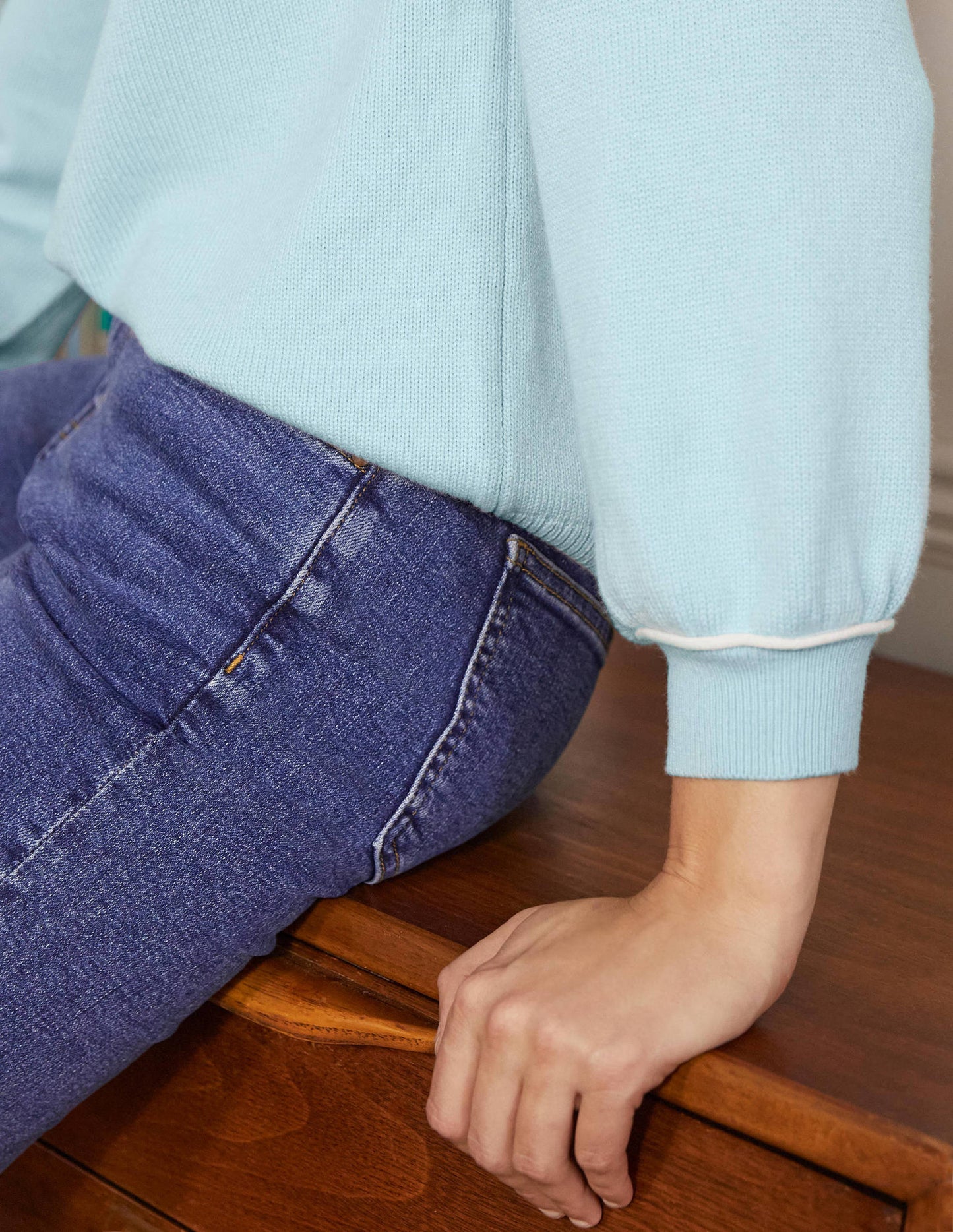 Oversized Crew Neck Jumper-Surf