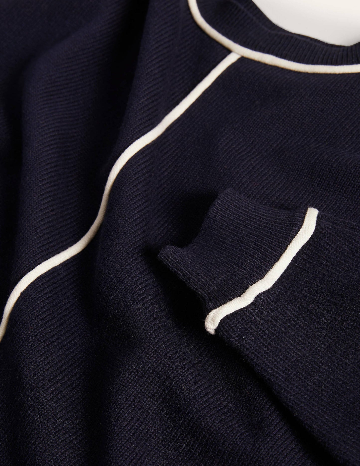 Oversized Crew Neck Jumper-Navy