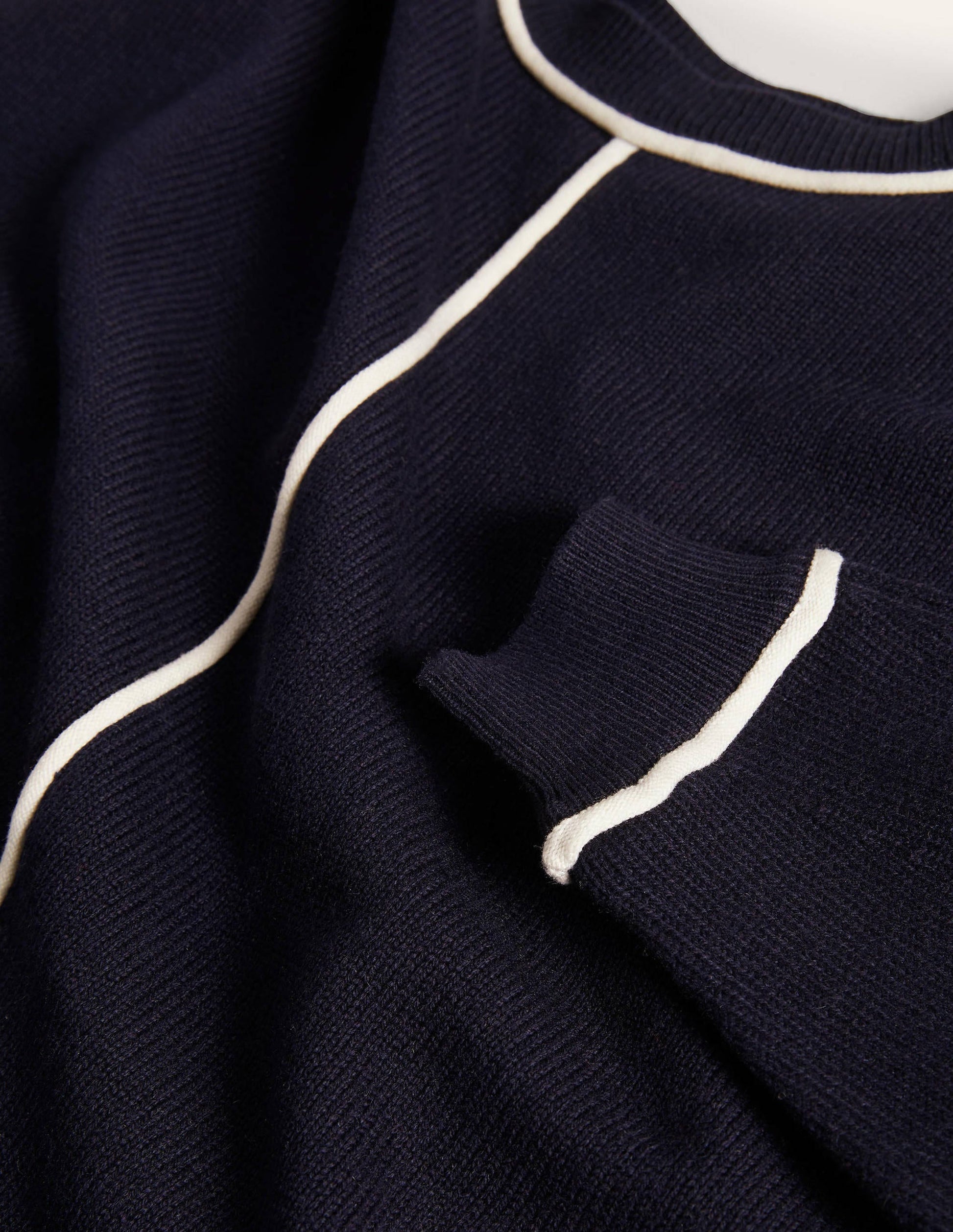 Oversized Crew Neck Jumper-Navy-6
