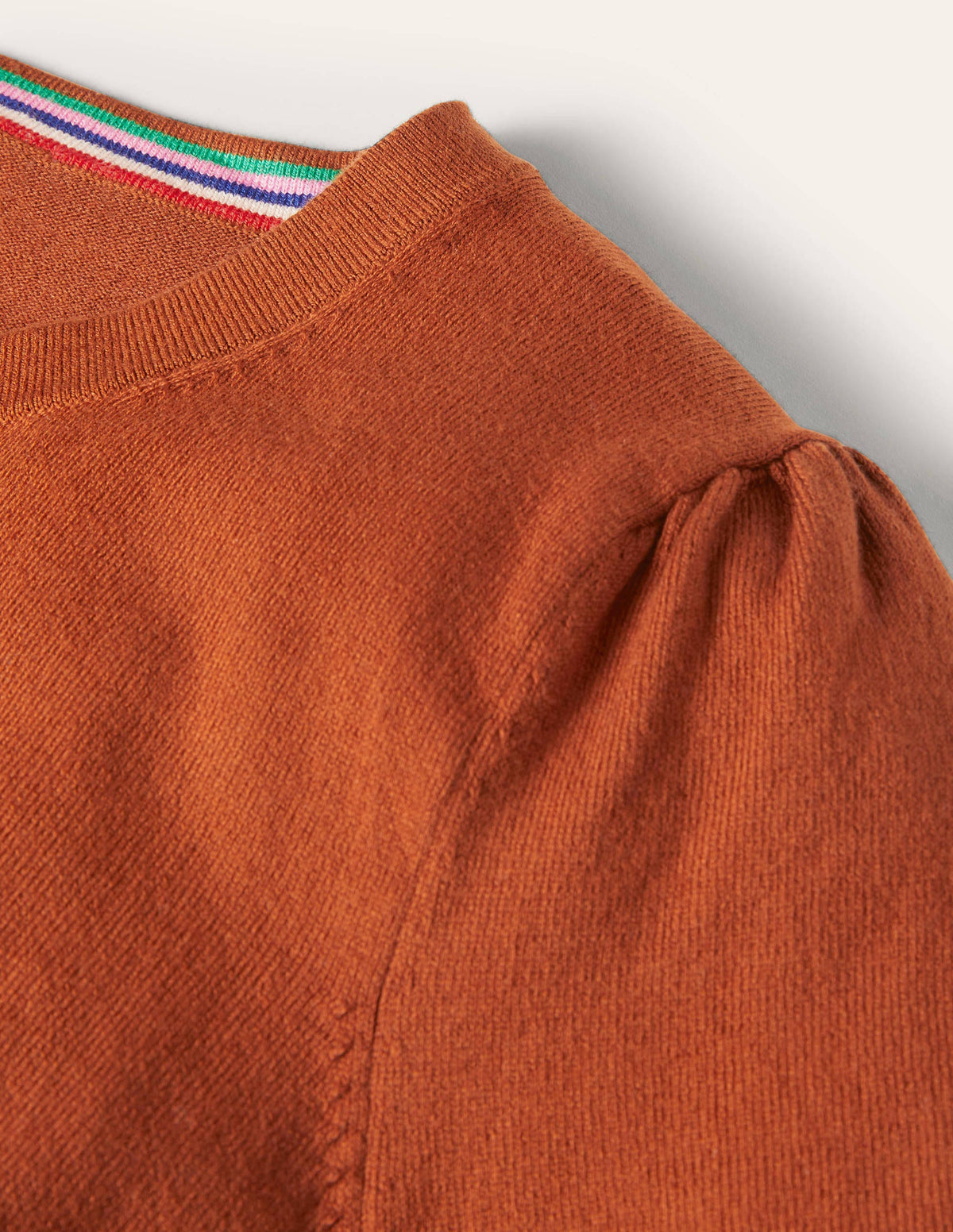 Cotton Crew Knitted Top-Rust - Image 6