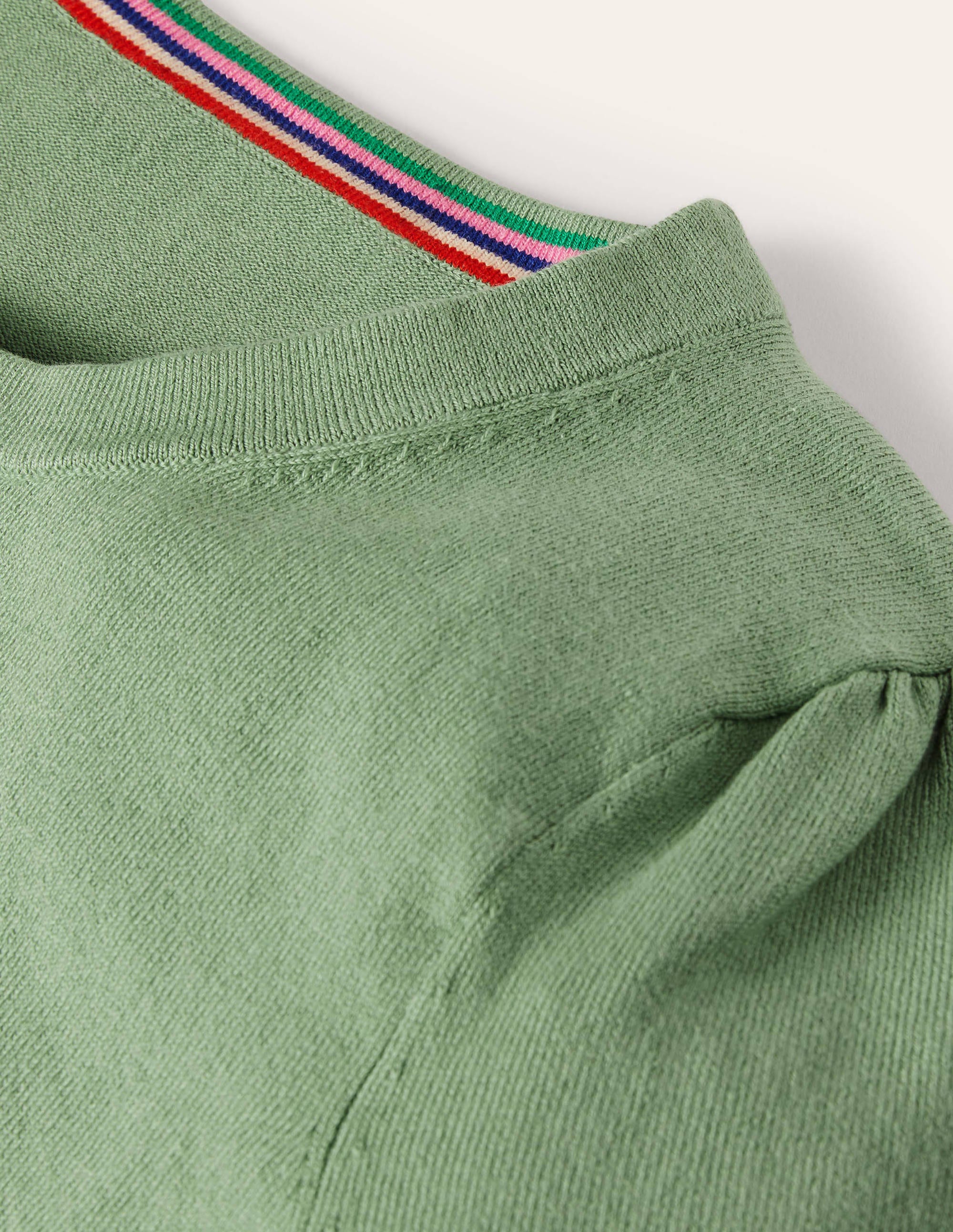 Cotton Crew Knitted Top-Duck Egg - Image 6
