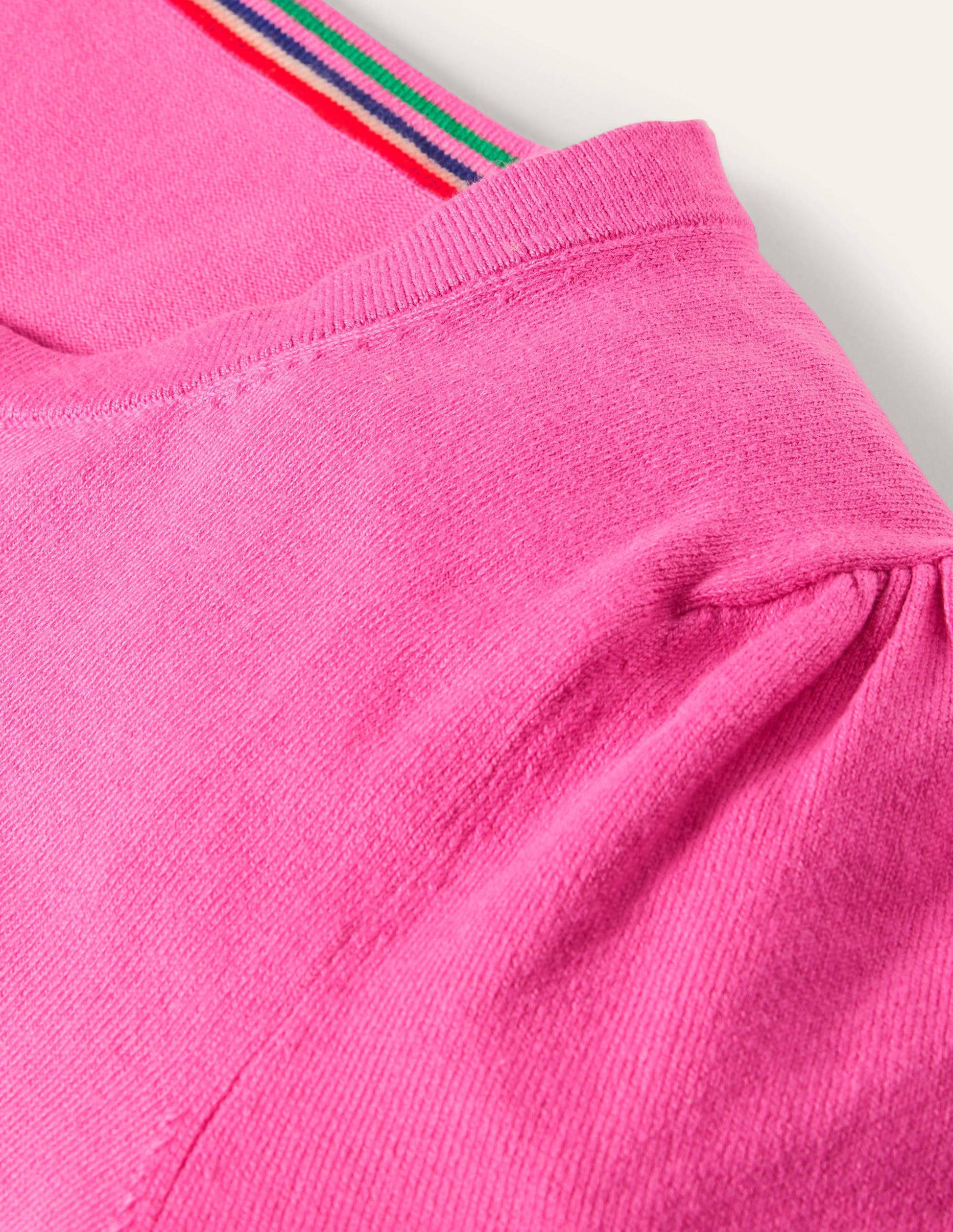 Cotton Crew Knitted Top-Candy Pink-6