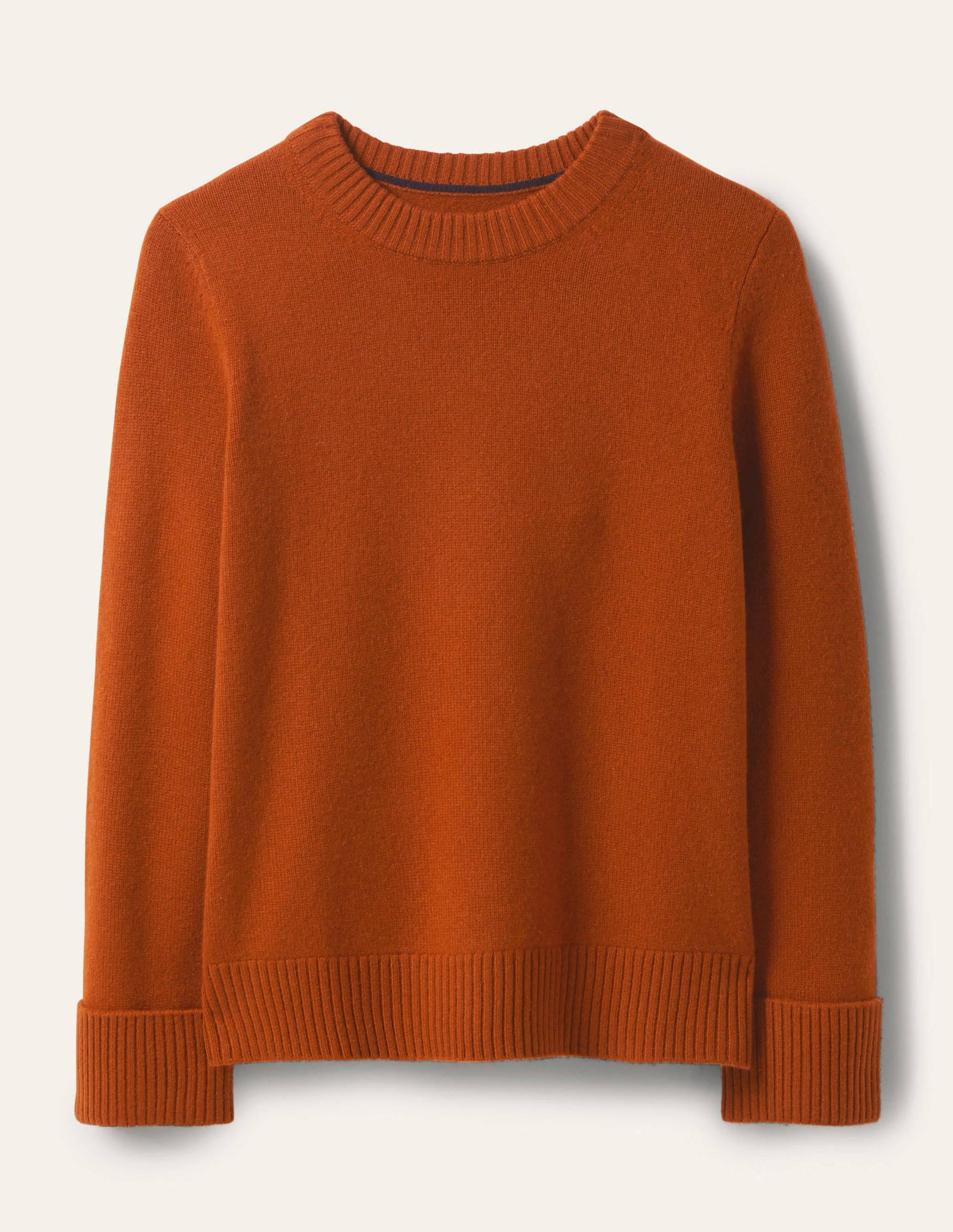 Cashmere Cuff Detail Jumper-Carnelian Red-5
