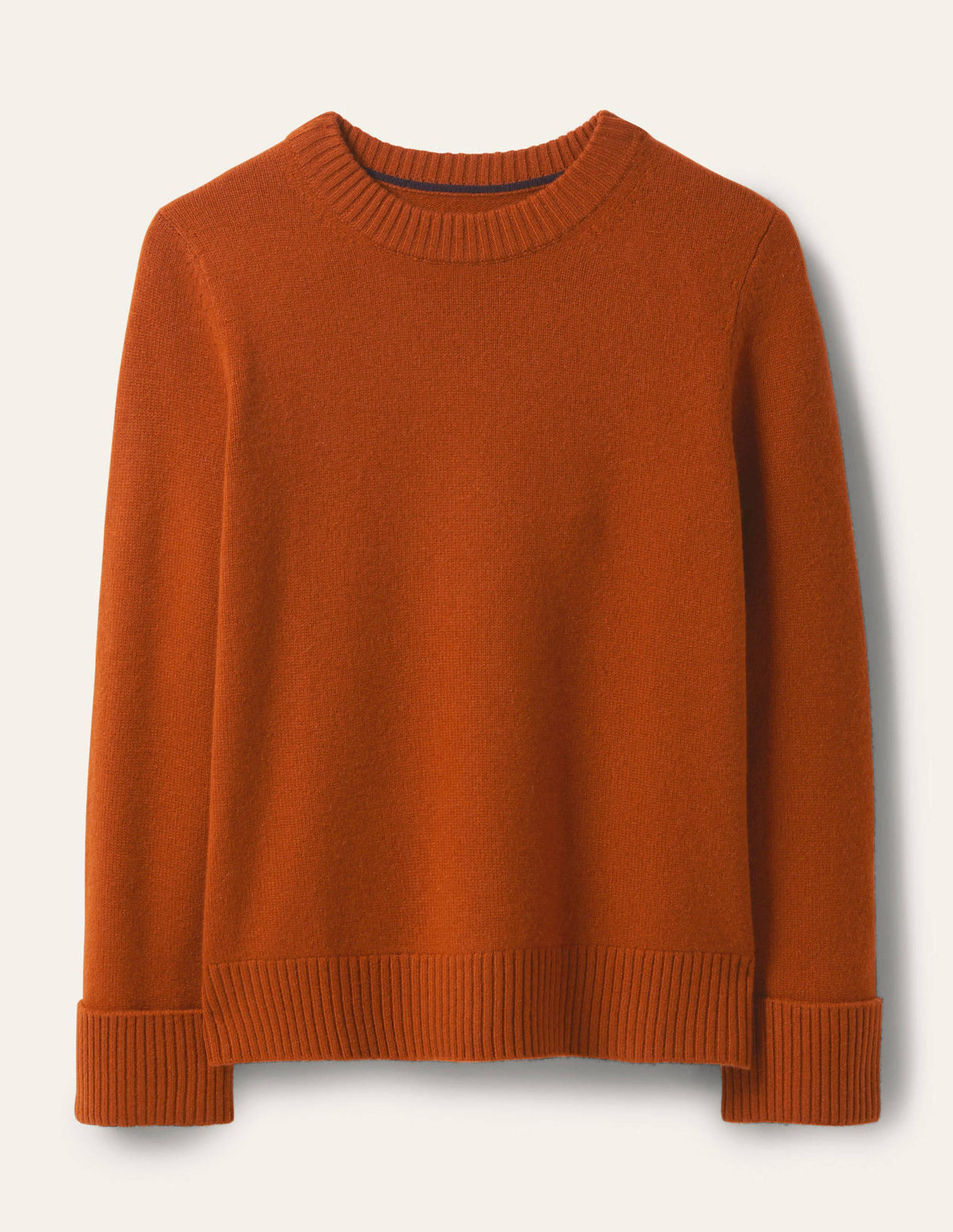 Cashmere Cuff Detail Jumper-Carnelian Red - Image 5