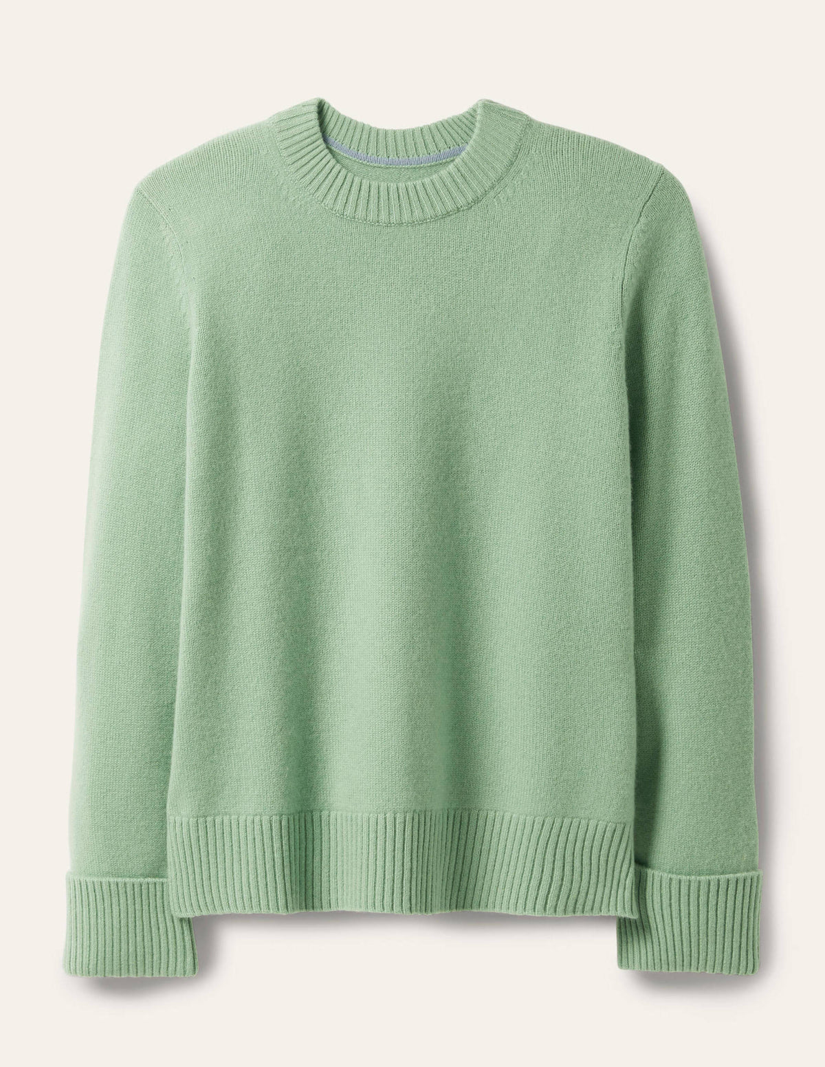 Cashmere Cuff Detail Jumper-Peridot Green - Image 5